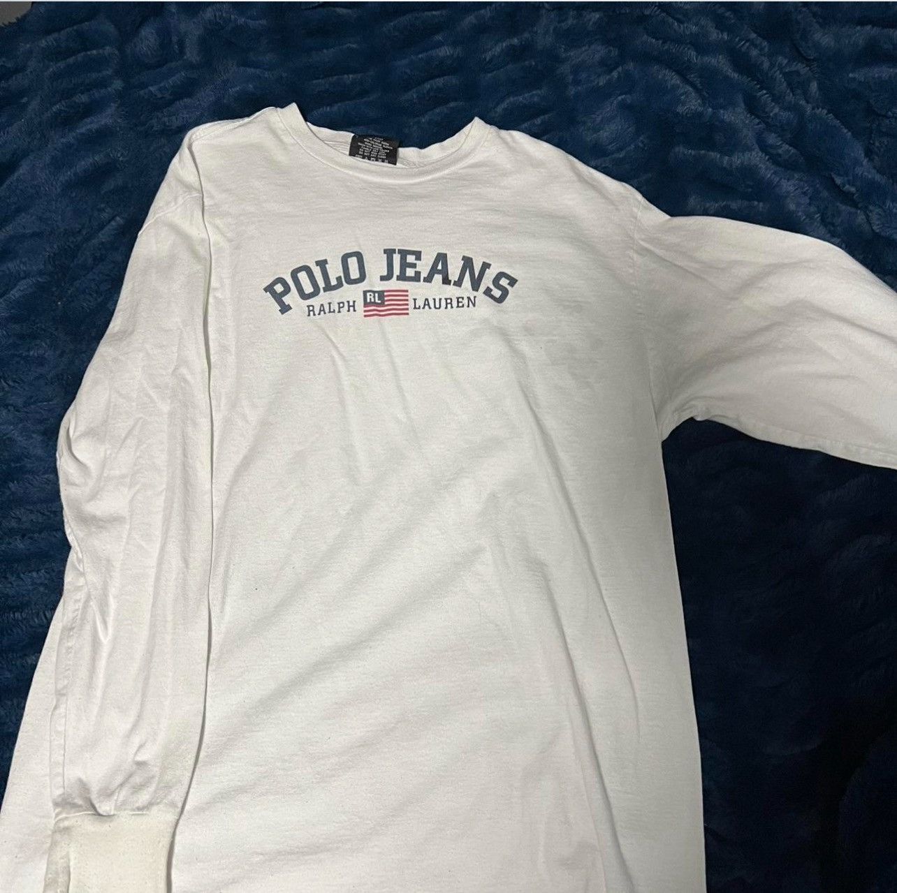 Polo Ralph Lauren White vintagw polo ralph jeans long sleeve shirt Size US L / EU 52-54 / 3 - 1 Thumbnail