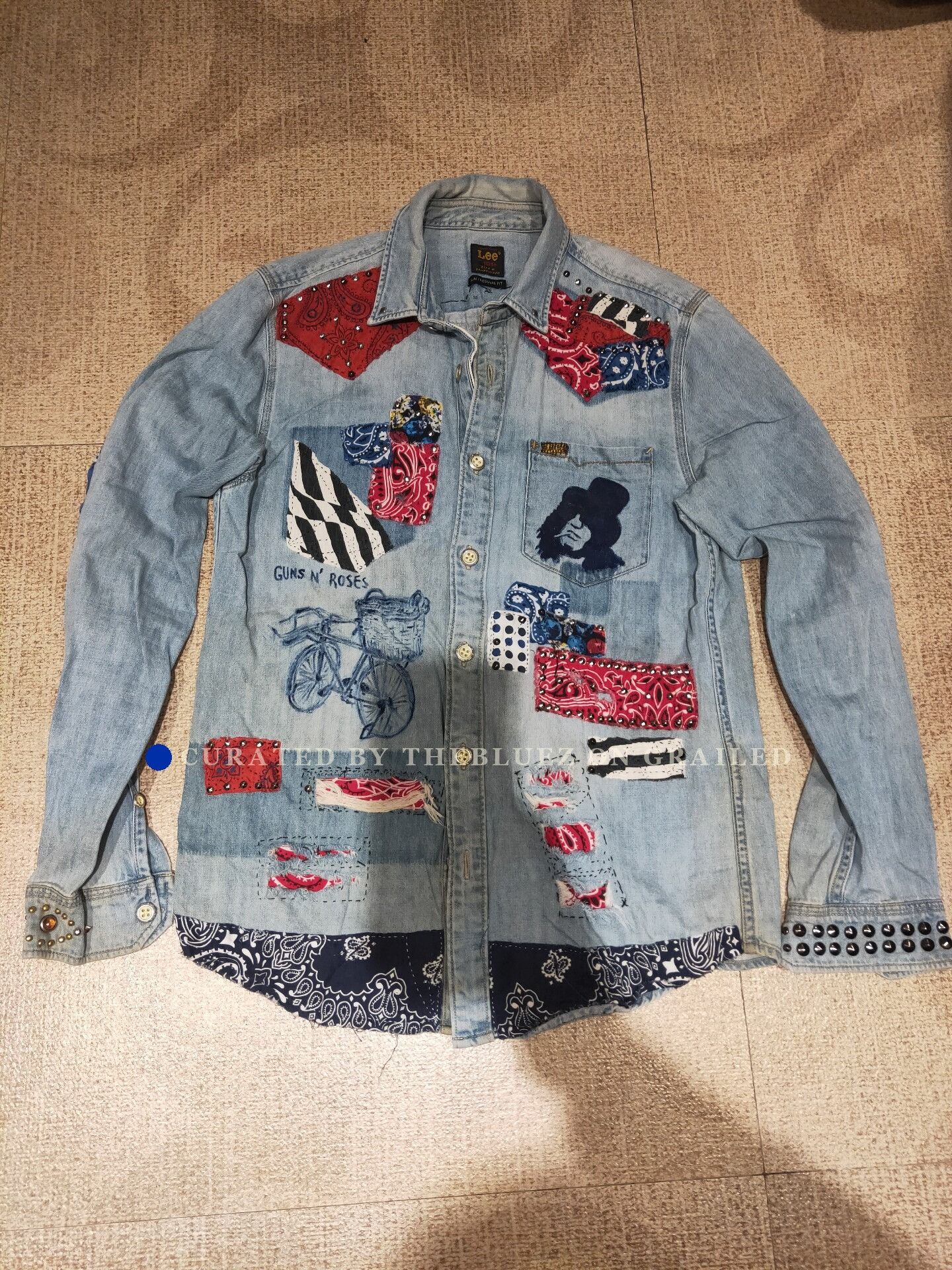 Lee Guns N Ross DIY Distressed Denim Shirt Size US M / EU 48-50 / 2 - 1 Thumbnail