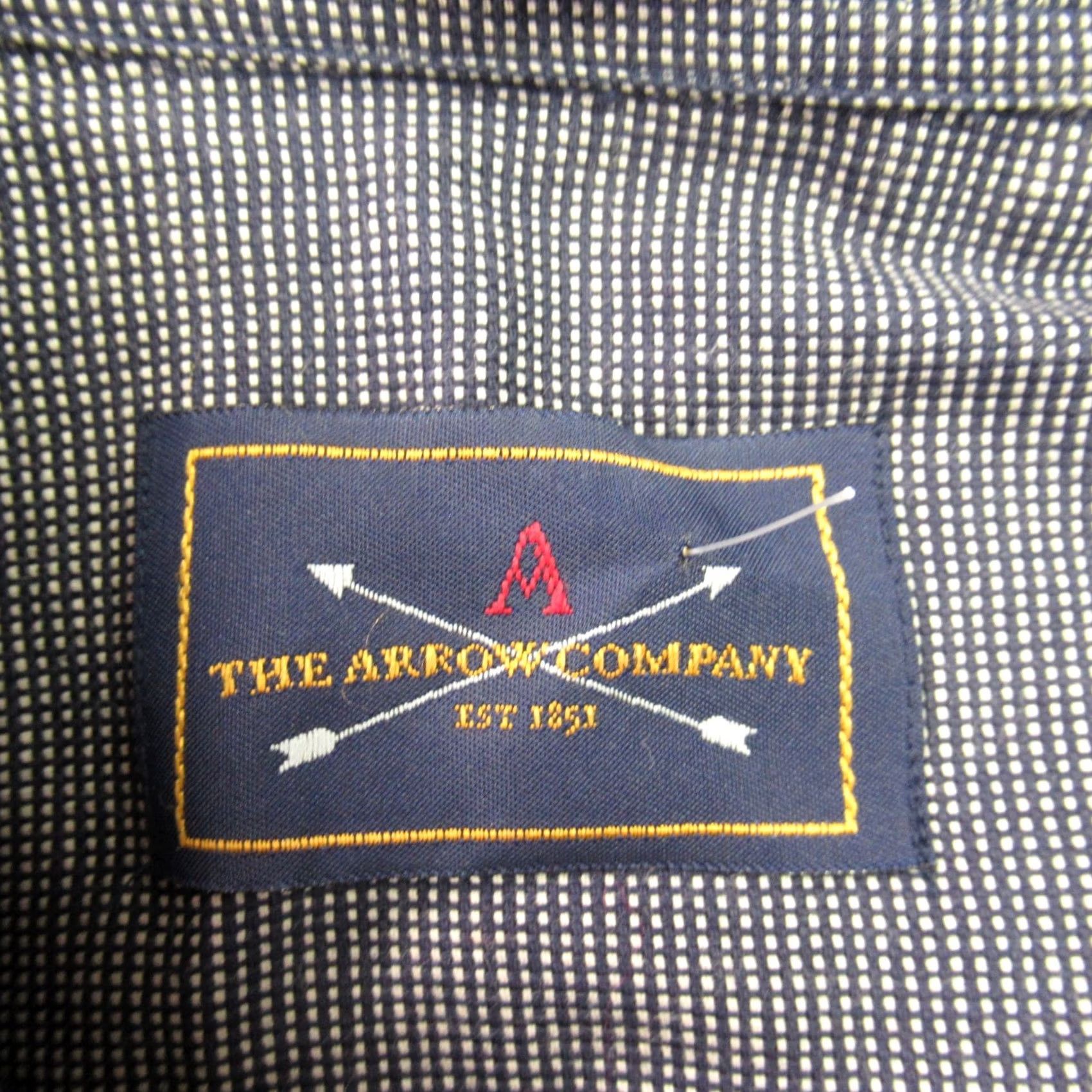 Arrow Arrow Shirt Mens Large Long Sleeve Button Front Outdoor Casual Pockets Blue Size US L / EU 52-54 / 3 - 5 Thumbnail