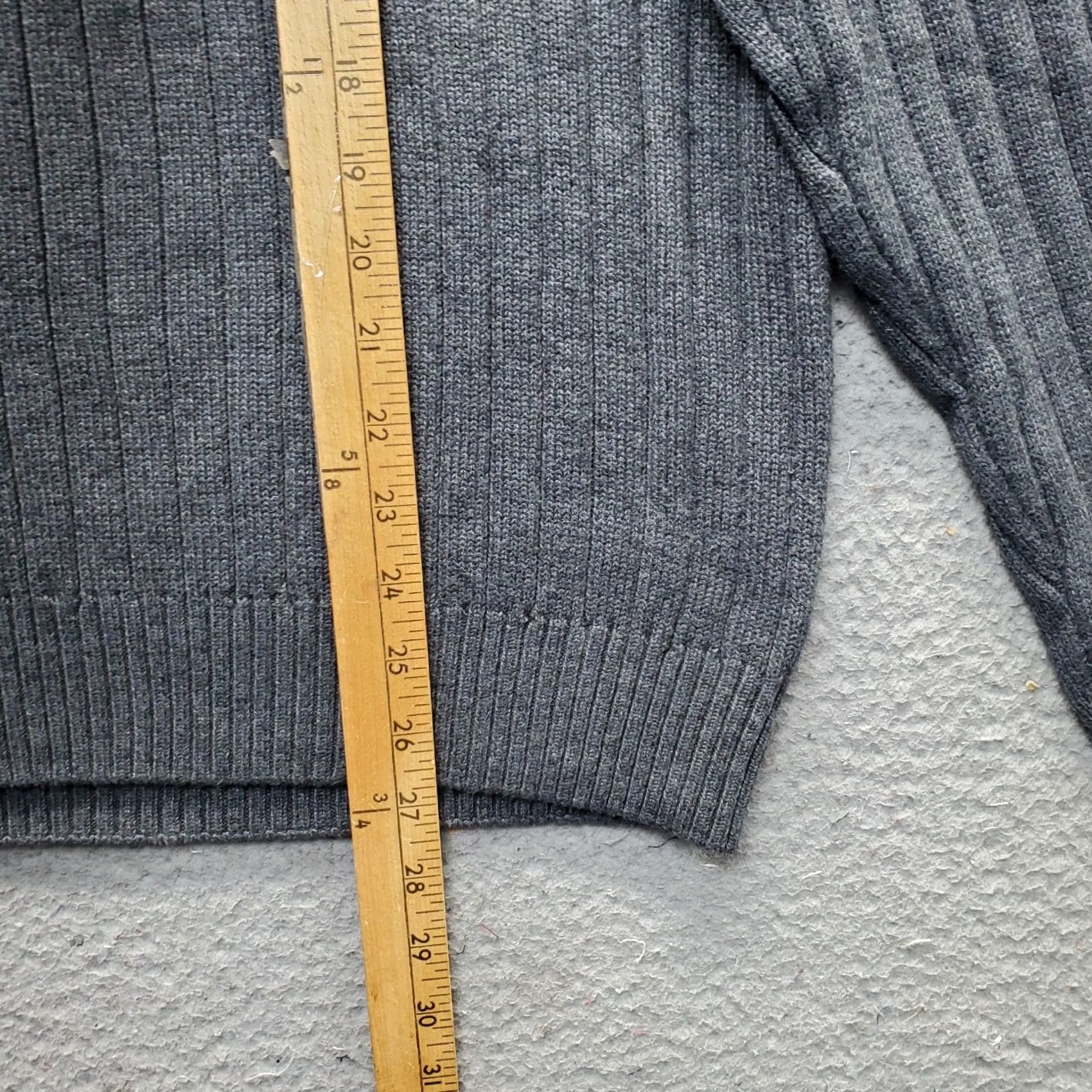 Vintage Michael Brandon Sweater Mens XL Gray Chunky Knit Mock Neck 1/4 Zip Pullover Cardigan Size US XL / EU 56 / 4 - 3 Thumbnail