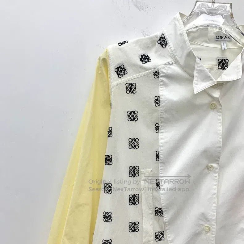 Loewe Loewe Multicolor Logo Printed Cotton Shirt Dress Size XS / US 0-2 / IT 36-38 - 3 Thumbnail