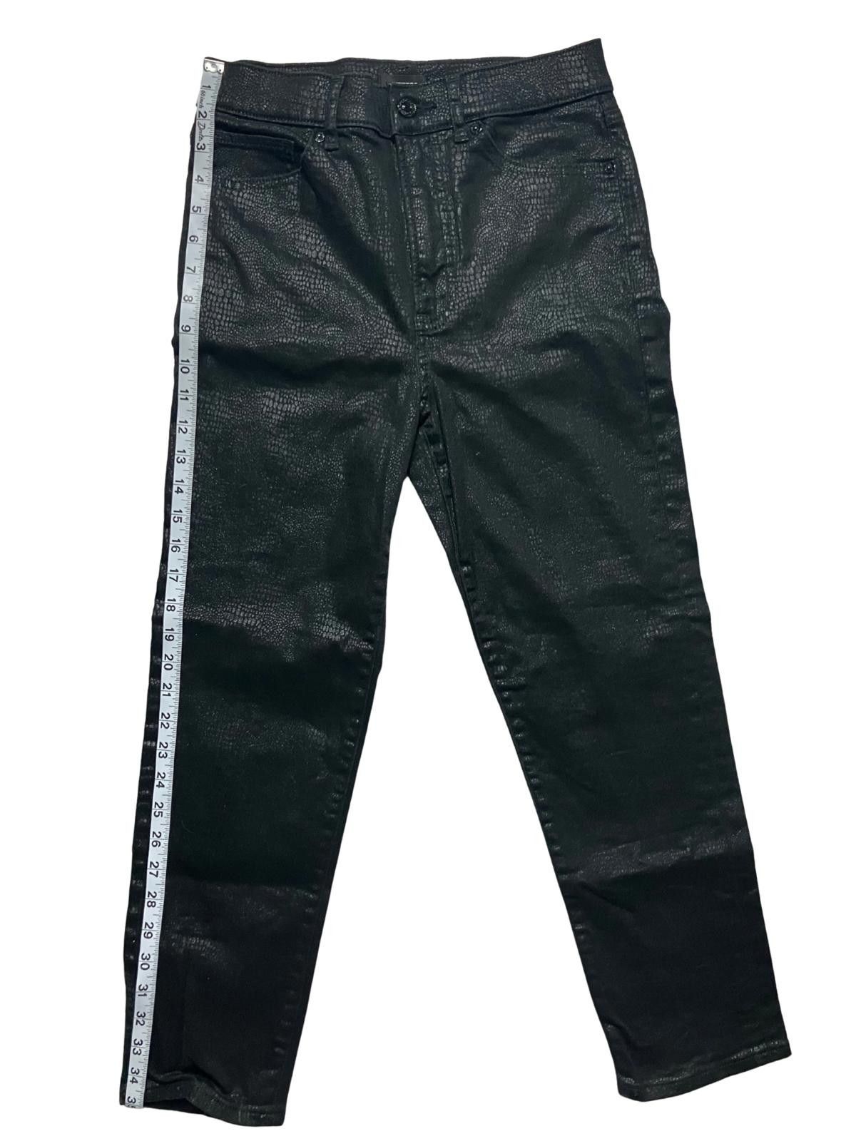 Express Express Mom Jean Super High Rise Coated Black Size 4 Size 30" / US 8 / IT 44 - 4 Thumbnail