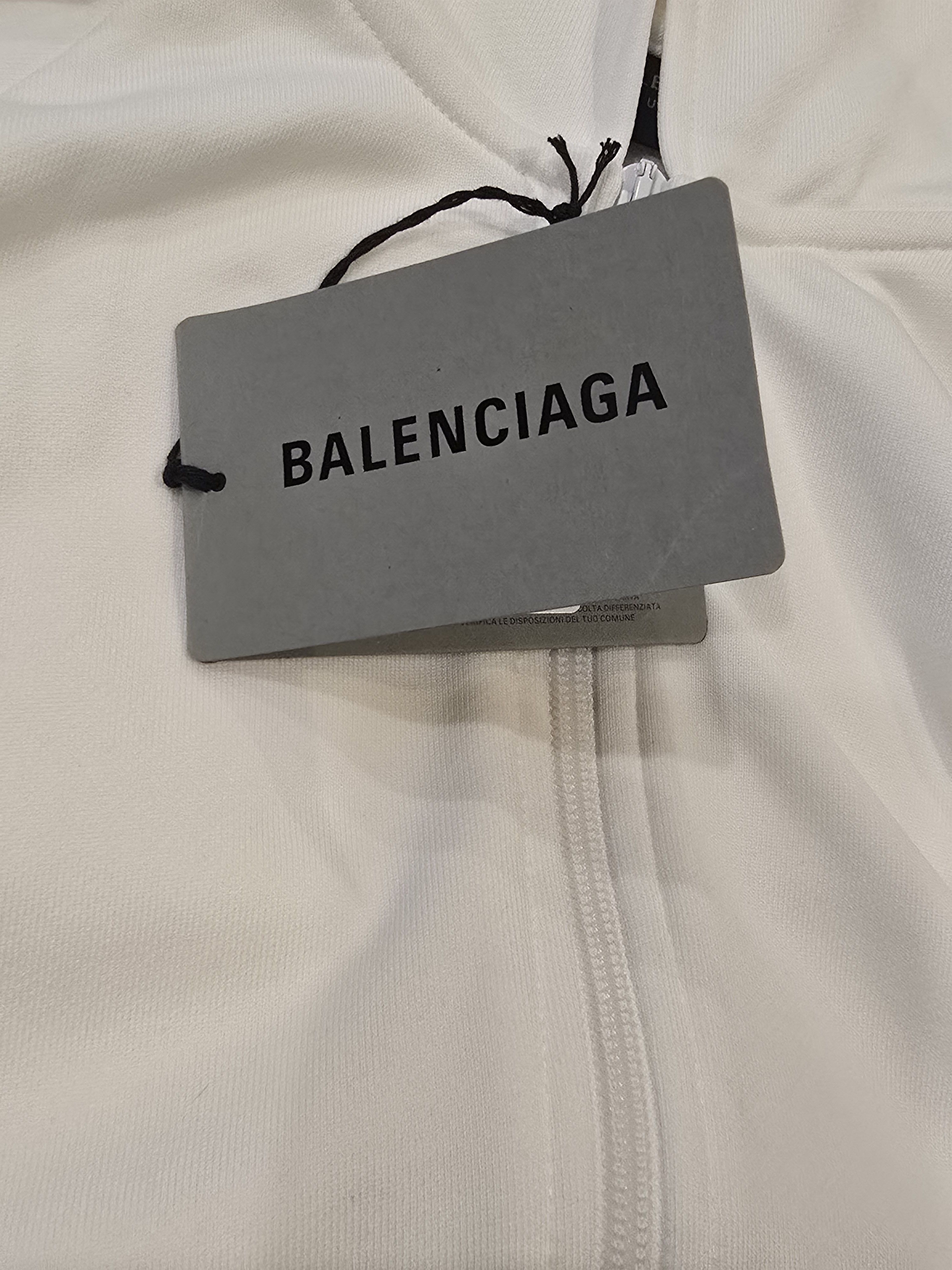 Balenciaga Zip-up Hoodie White - Large - Unisex Size US L / EU 52-54 / 3 - 6 Thumbnail