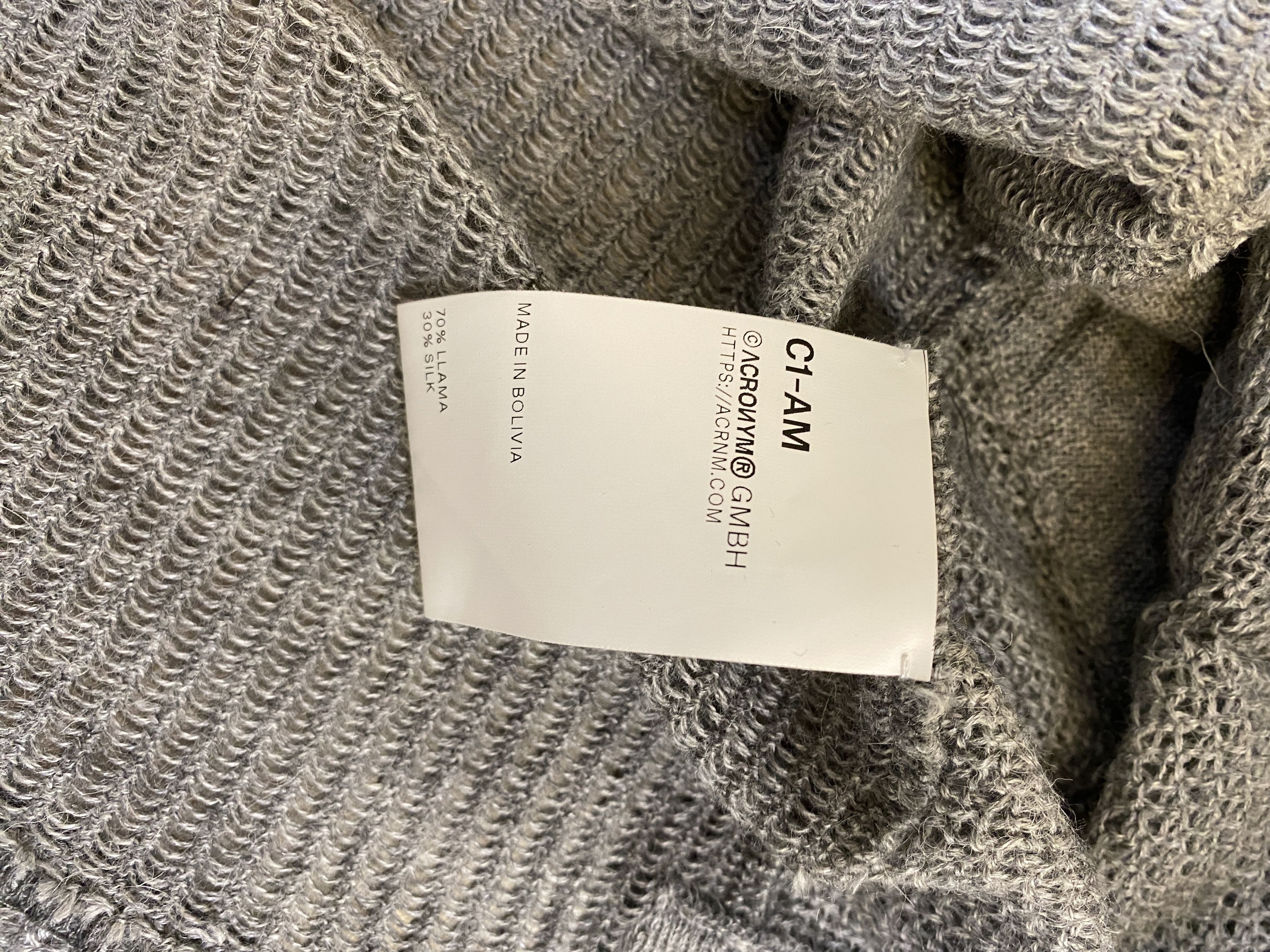 Acronym Acronym C1-AM Gray Llama Silk Sweatshirt Size US M / EU 48-50 / 2 - 6 Thumbnail