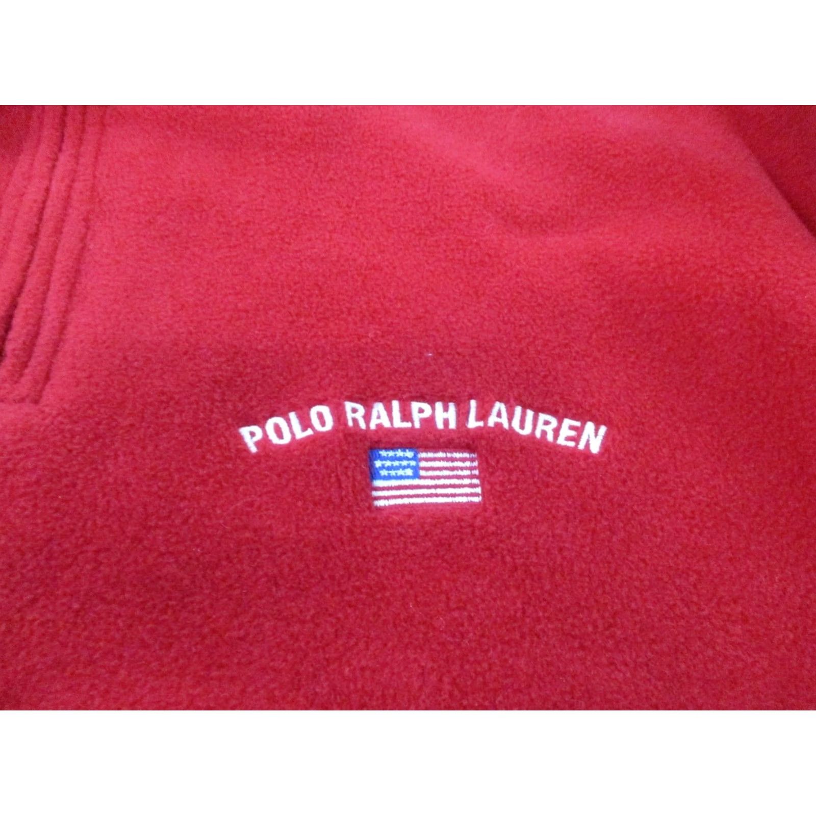 Polo Ralph Lauren VINTAGE Polo Ralph Lauren Jacket Mens XL Fleece Pullover Sweater USA Flag Size US XL / EU 56 / 4 - 7 Thumbnail