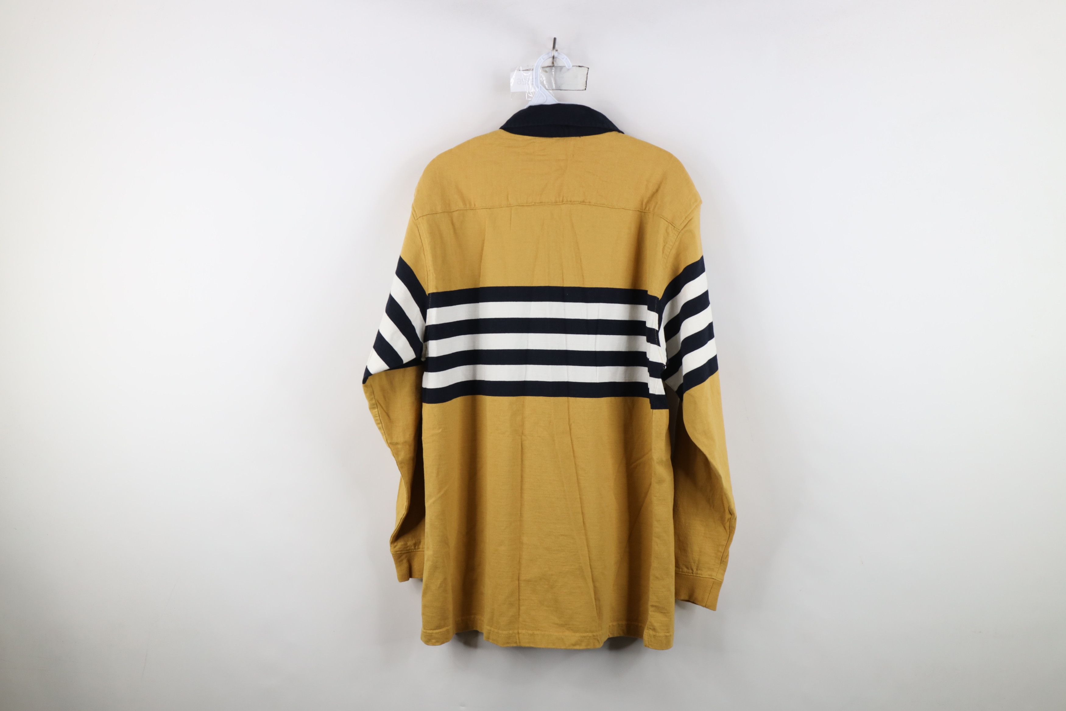 Vintage Vintage 90s Streetwear Striped Long Sleeve Rugby Polo Shirt Size US L / EU 52-54 / 3 - 11 Thumbnail