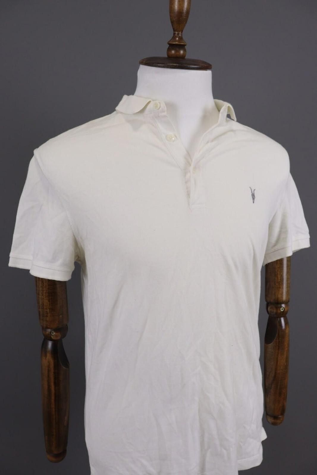 Allsaints AllSaints White Short Sleeve Summer Polo Shirt Size M Size US M / EU 48-50 / 2 - 2 Thumbnail