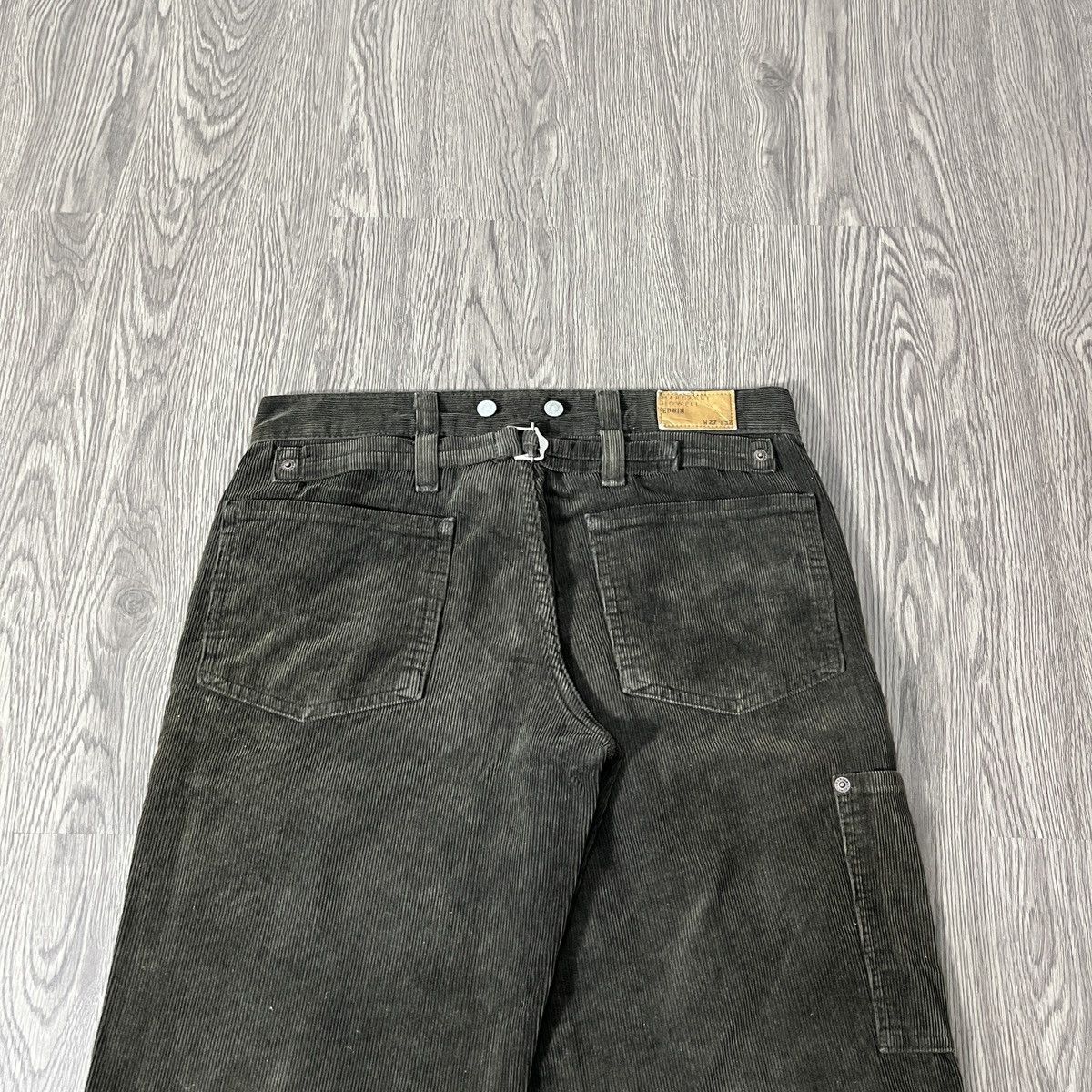 Margaret Howell Edwin x Margaret Howell Green Carduroy Pant Buckel Back Lgb Size US 29 - 14 Thumbnail