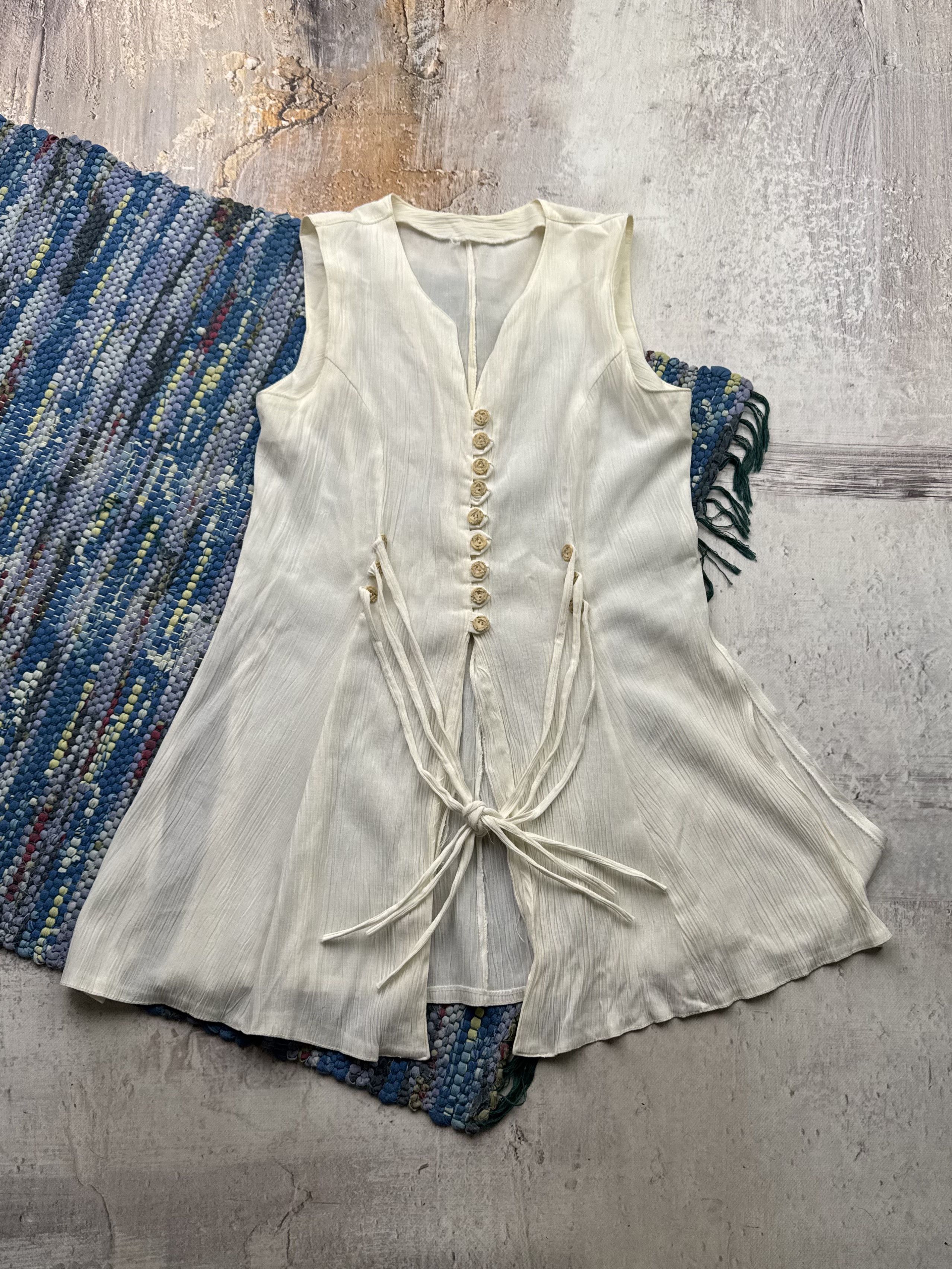 Japanese Brand Vintage Mini Dress With Many Buttons A748(309) Size XS / US 0-2 / IT 36-38 - 1 Thumbnail