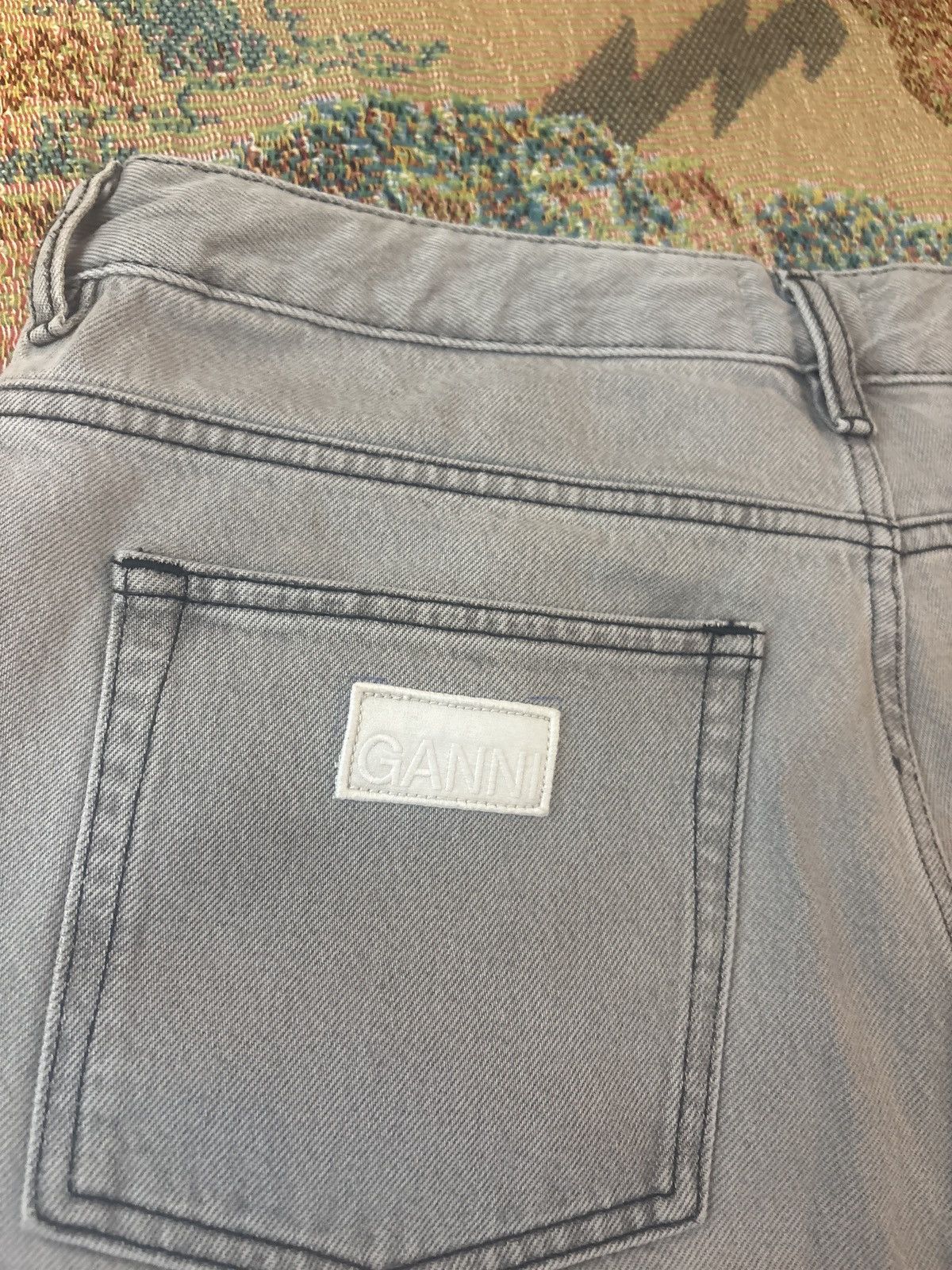 Ganni GANNI Gray Future Denim Wide Jeans Size 34" / US 12 / IT 48 - 7 Thumbnail