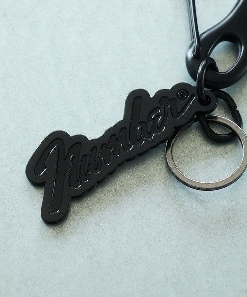 Number (N)ine NUMBER (N)INE LOGO MOTIF KEY HOLDER Black One Size Size ONE SIZE - 4 Thumbnail