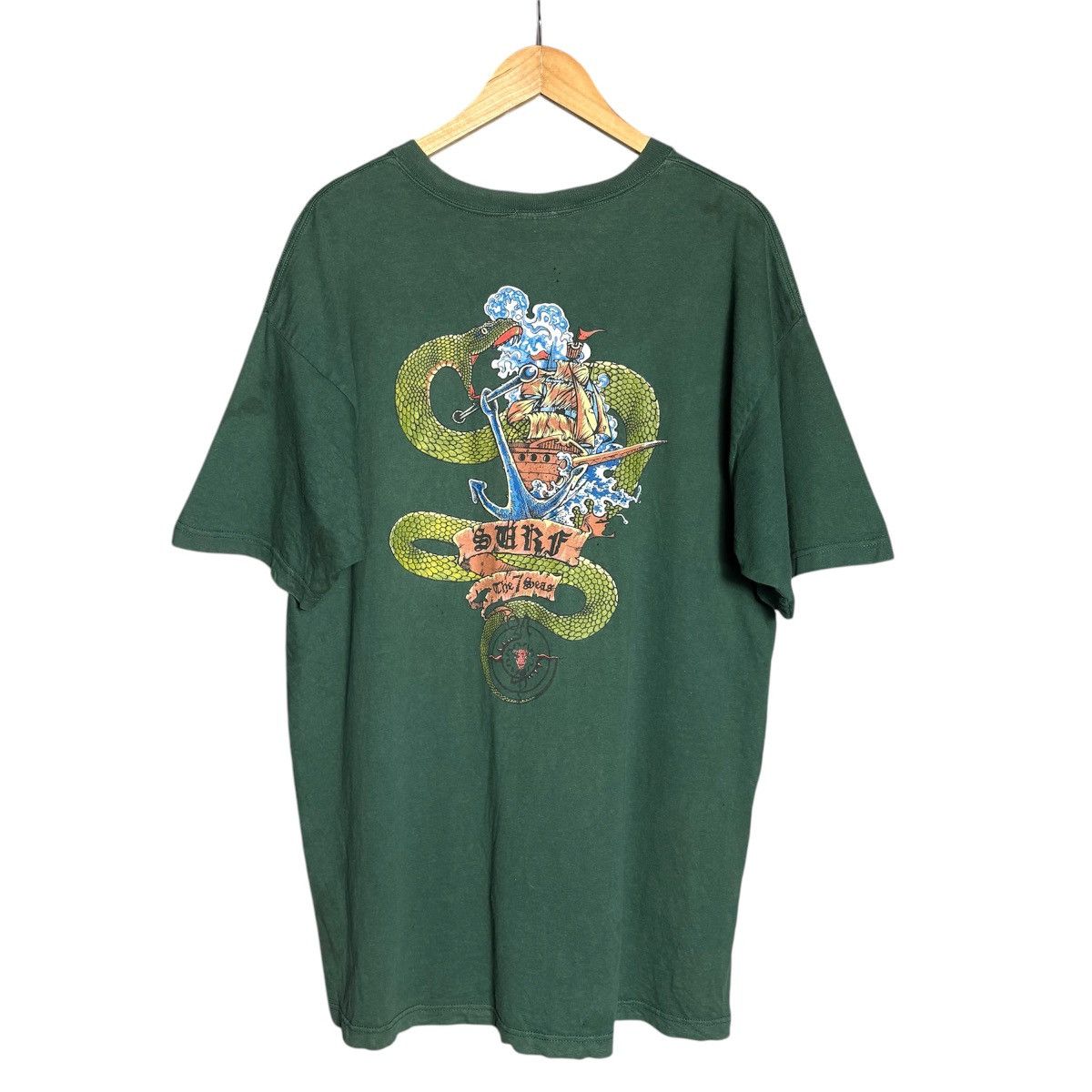 Vintage 90s Surf The 7 Seas Distressed T-Shirt