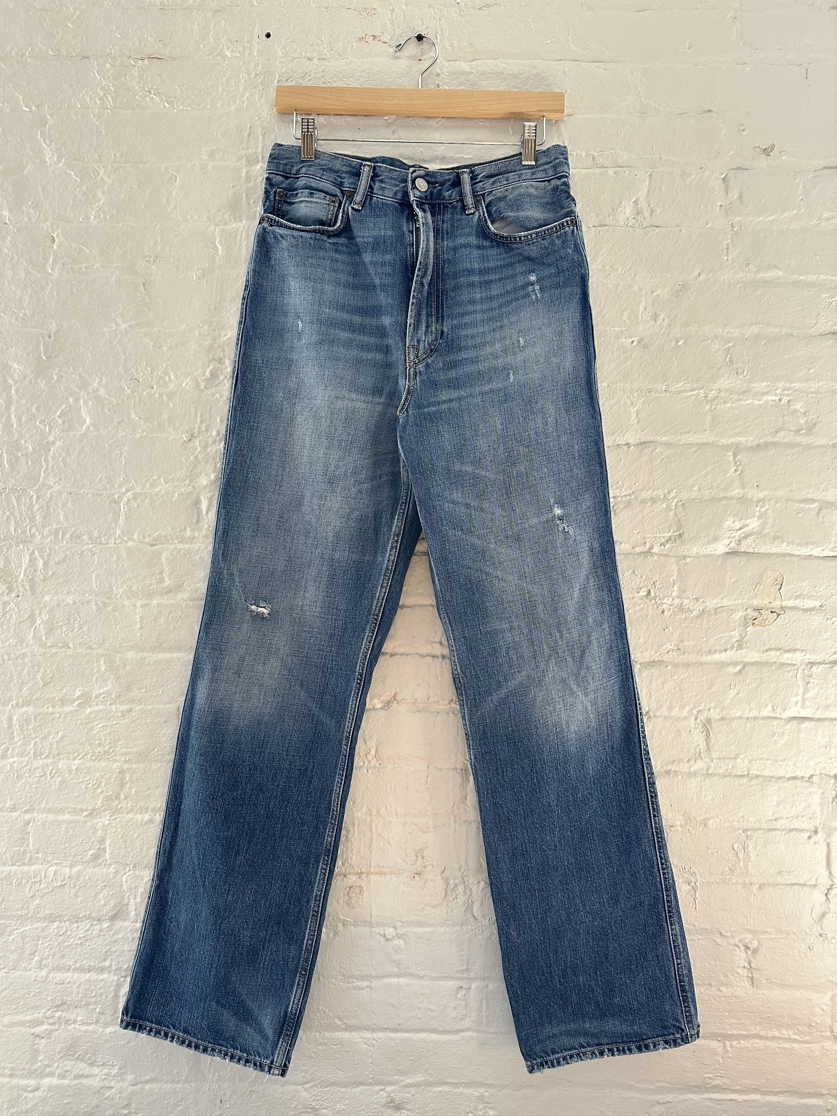 Pre-owned Acne Studios Straight Leg Ramone Jeans In Blue
