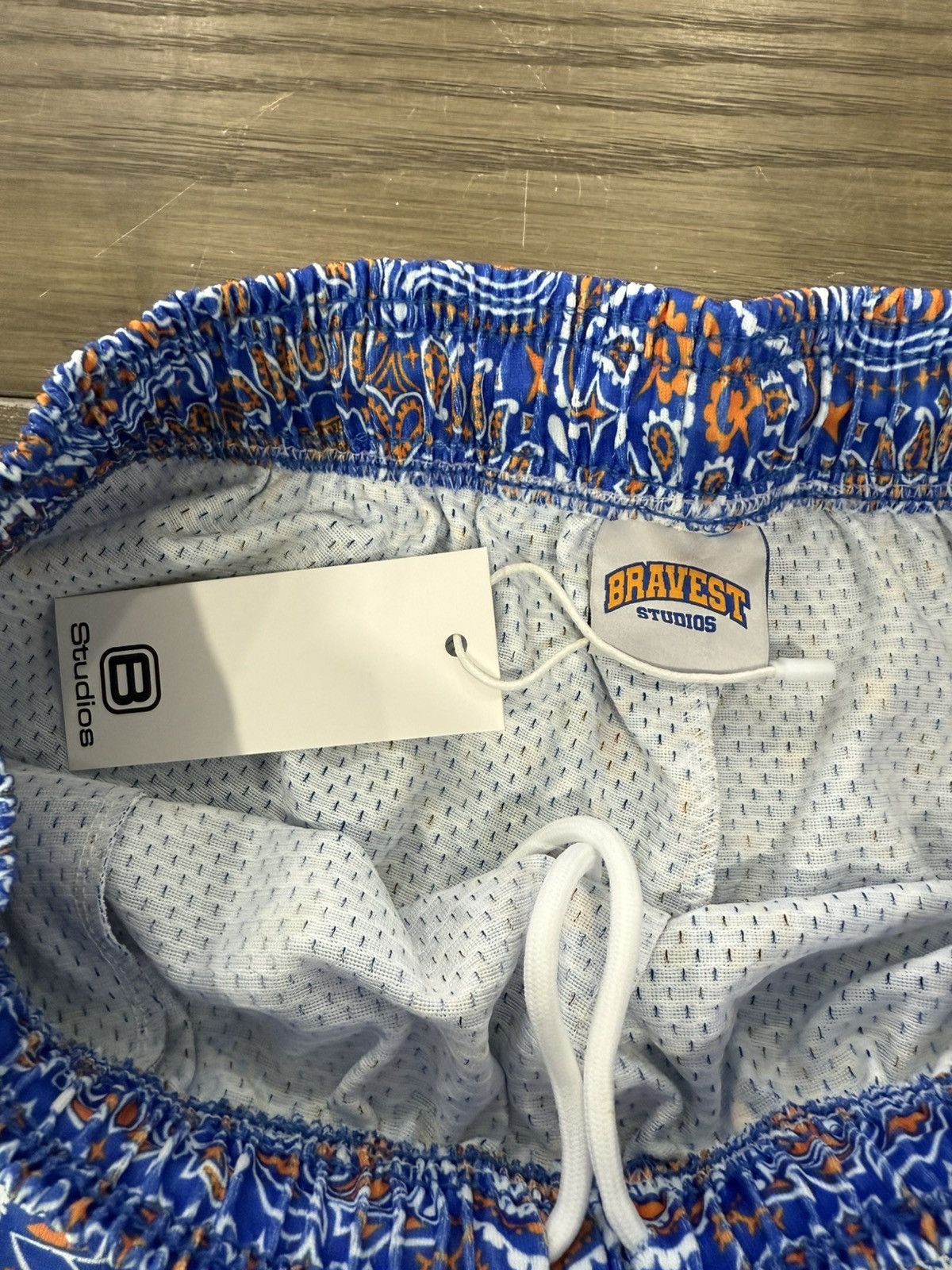 Bravest Studios × Designer ⚡️ Bravest Studios Spree Blue Paisley Mesh Shorts Size XL ⚡️ Size US 36 / EU 52 - 5 Thumbnail