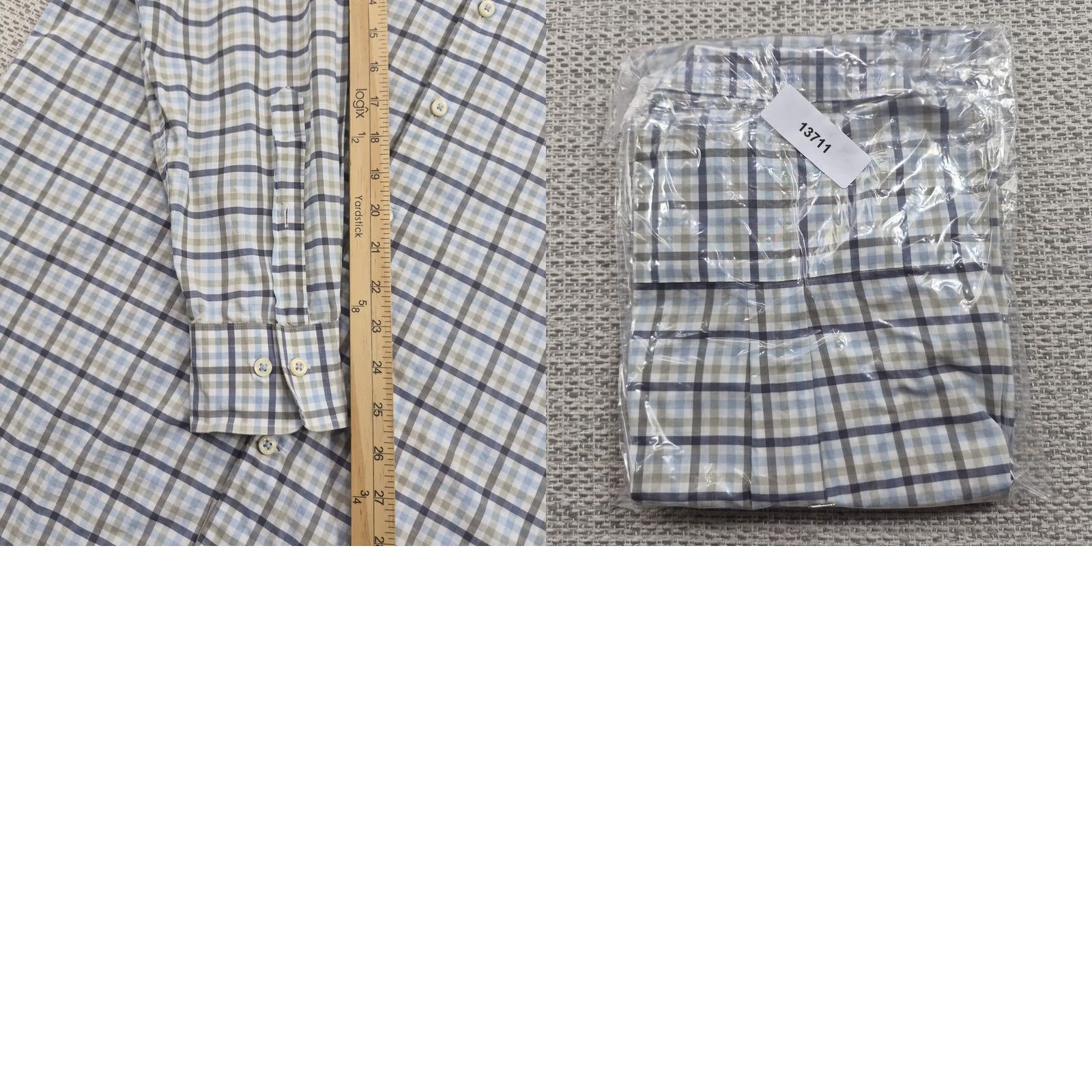 Peter Millar Peter Millar Button Up Shirt Mens Large Plaid Long Sleeve Cotton Casual Shirt Size US L / EU 52-54 / 3 - 9 Thumbnail