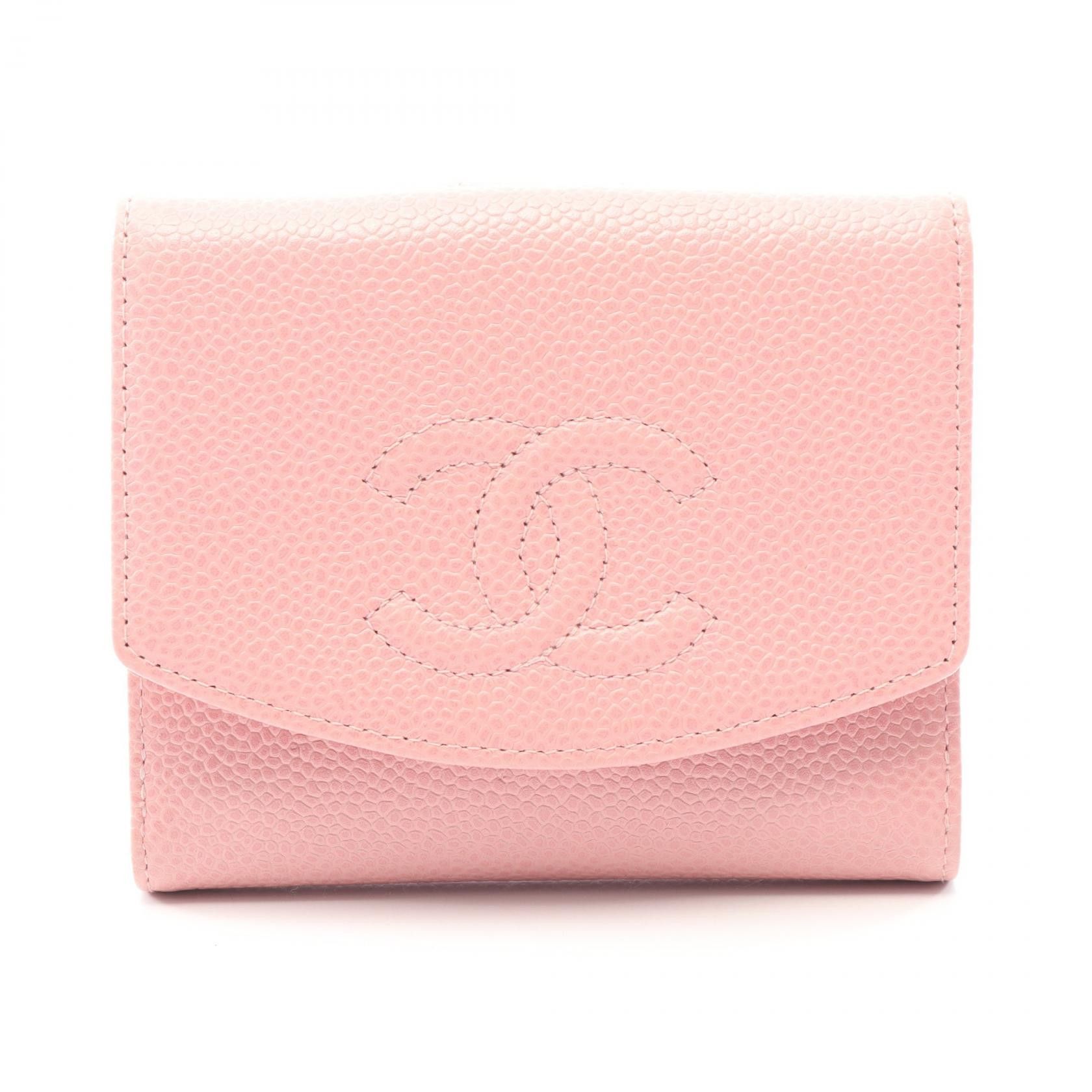 Chanel Chanel Chanel Coco Mark Calfskin Wallet Leather Short Wallet DUTY FREE for USA Size ONE SIZE - 1 Thumbnail