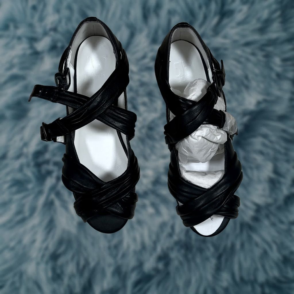 Vintage VINTAGE Joe’s Women Flats Size 7.5 Black Faux Leather Flat Womens 7.5 Flat Shoes Size US 8 / IT 38 - 1 Thumbnail