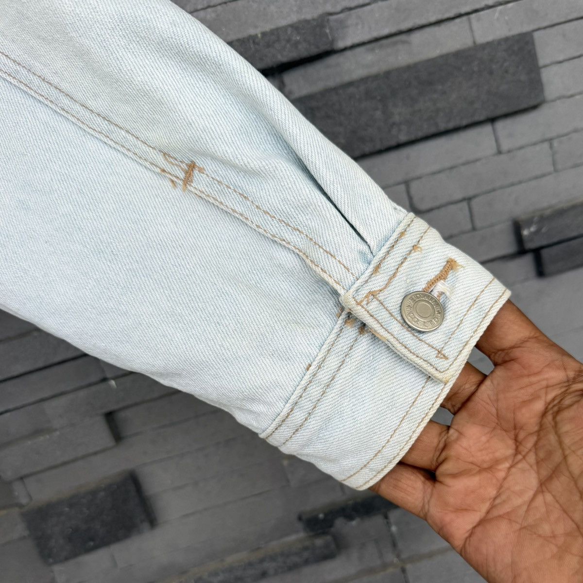 Edwin VTG Something Edwin Denim Jacket Cropped Embroidery Patch Size M / US 6-8 / IT 42-44 - 13 Thumbnail