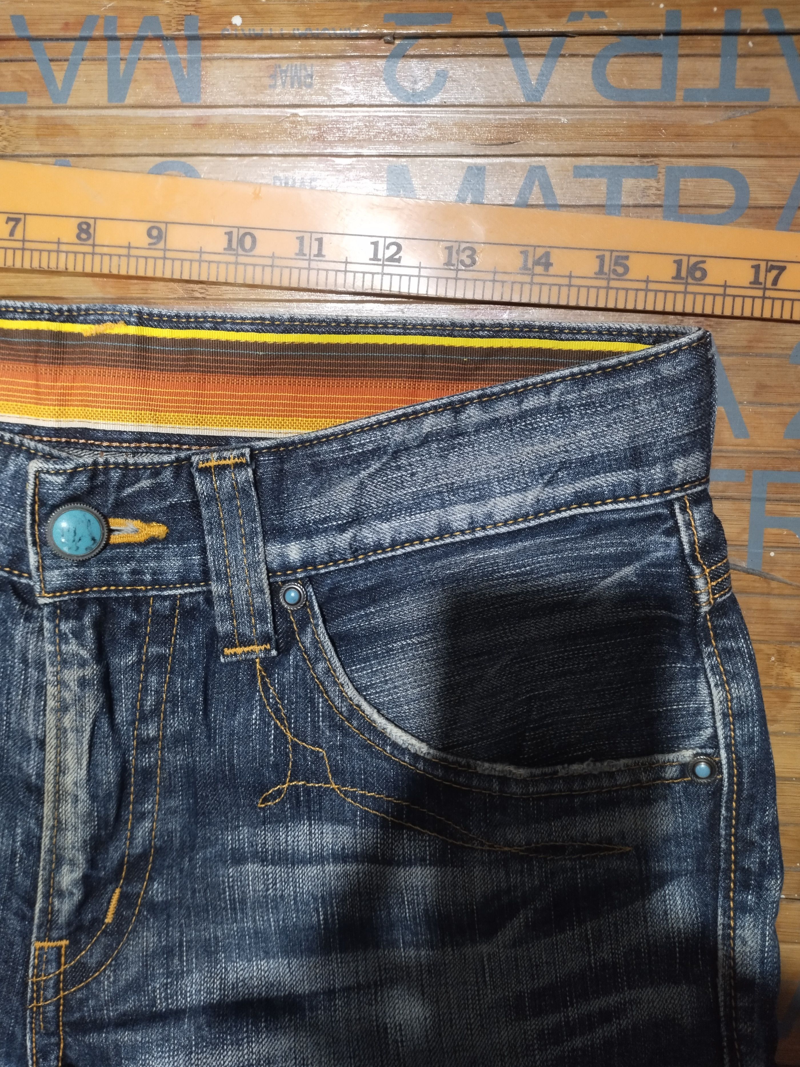 Edwin × Japanese Brand Edwin 503 "Genuine" Blue Trip Sz 32" Size US 32 / EU 48 - 8 Thumbnail