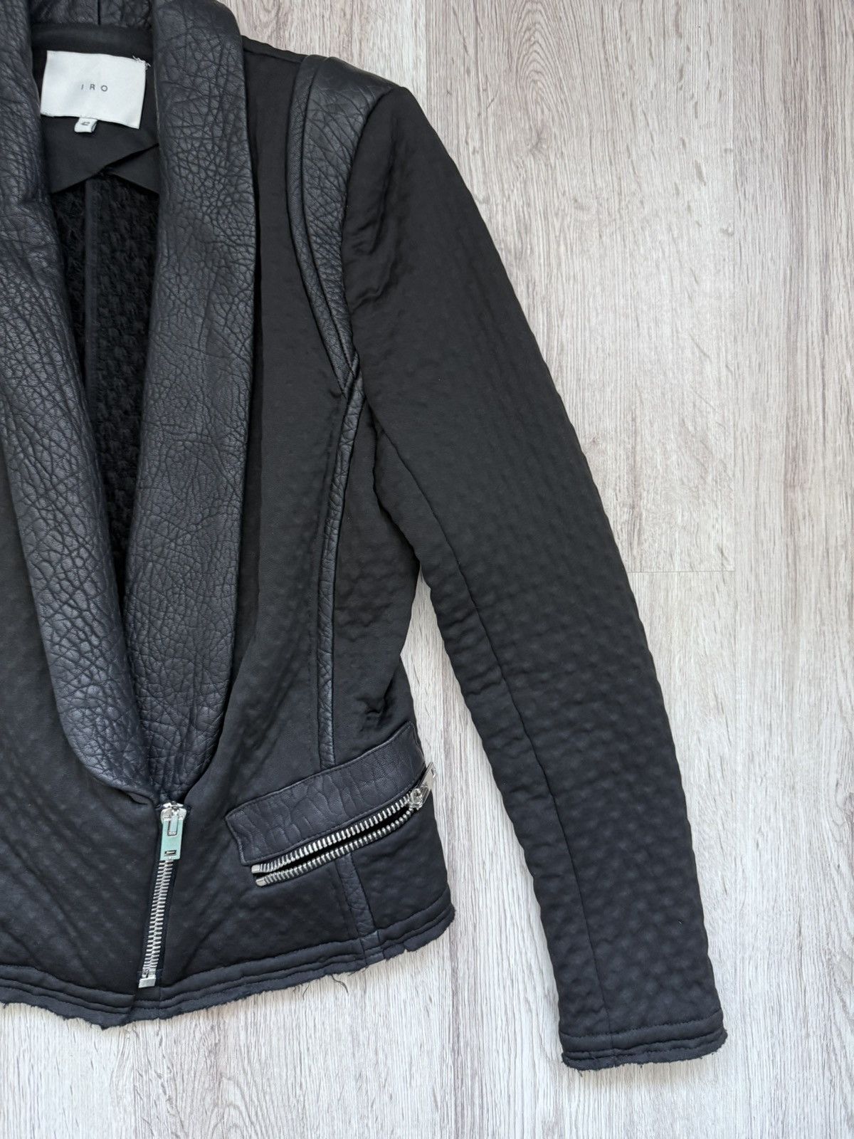 Iro IRO Ashby Blazer Black Leather Trim Size 42 Size M / US 6-8 / IT 42-44 - 3 Thumbnail