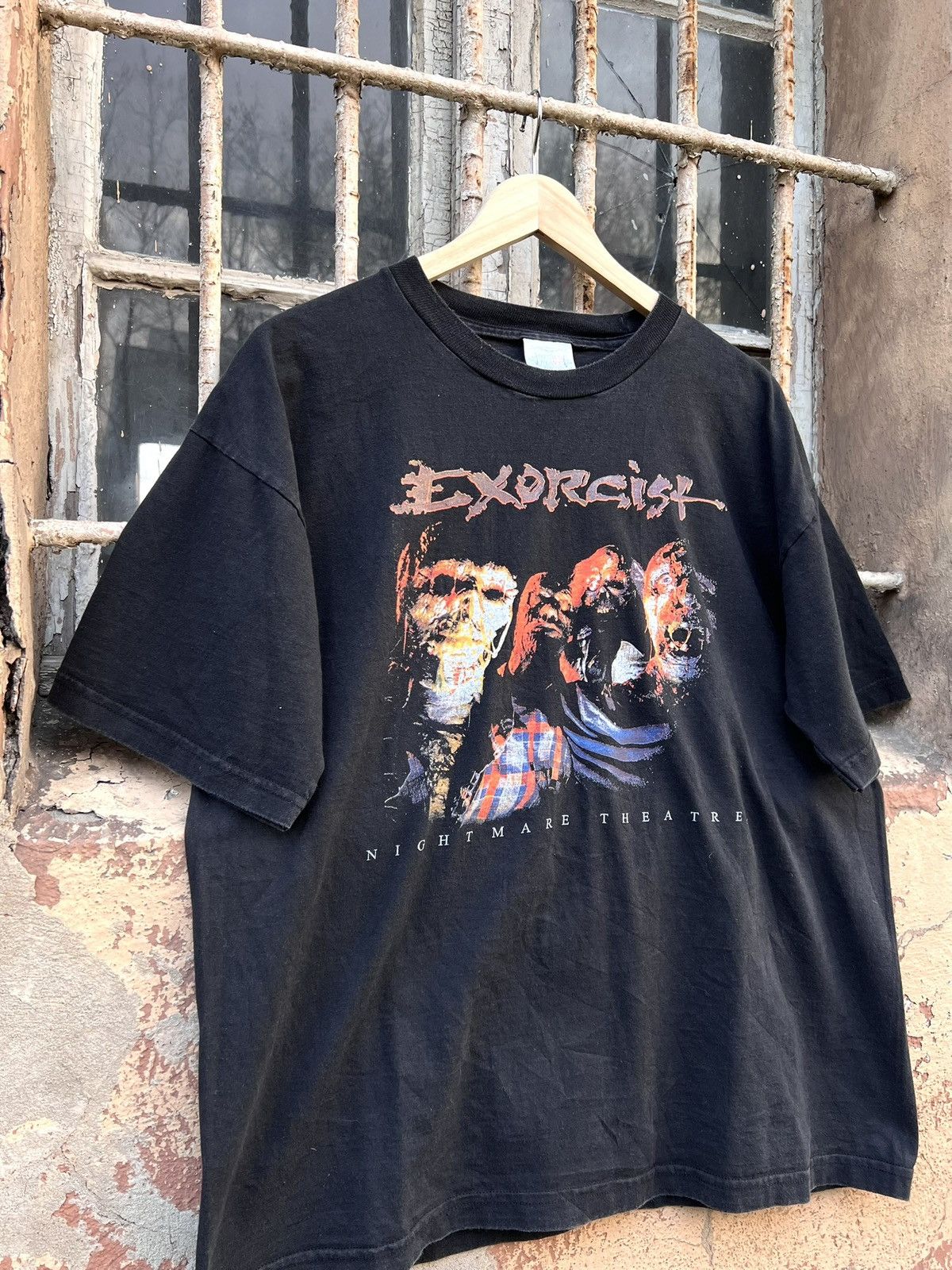 Band Tees VTG 90s Exorcist Nightmare Theatre Thrash Metal T Shirt Rare Size US XL / EU 56 / 4 - 3 Thumbnail