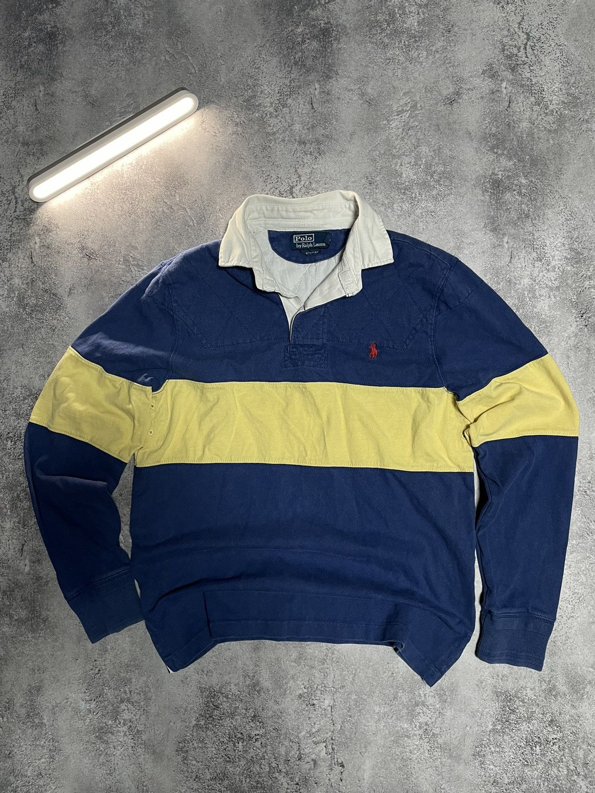 Polo Ralph Lauren Vtg Polo Ralph Lauren 90s Heavyweight Striped Rugby LS Size US M / EU 48-50 / 2 - 1 Thumbnail
