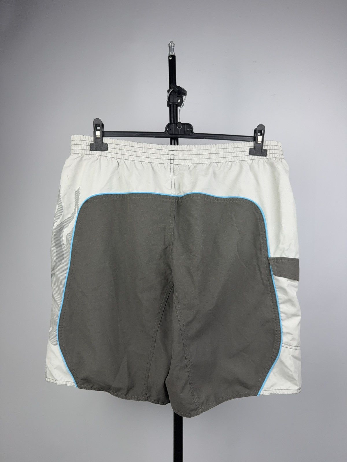Adidas 00s Retro Adidas Y2K Surf Board Shorts Grey Blue Logo Size US 36 / EU 52 - 5 Thumbnail