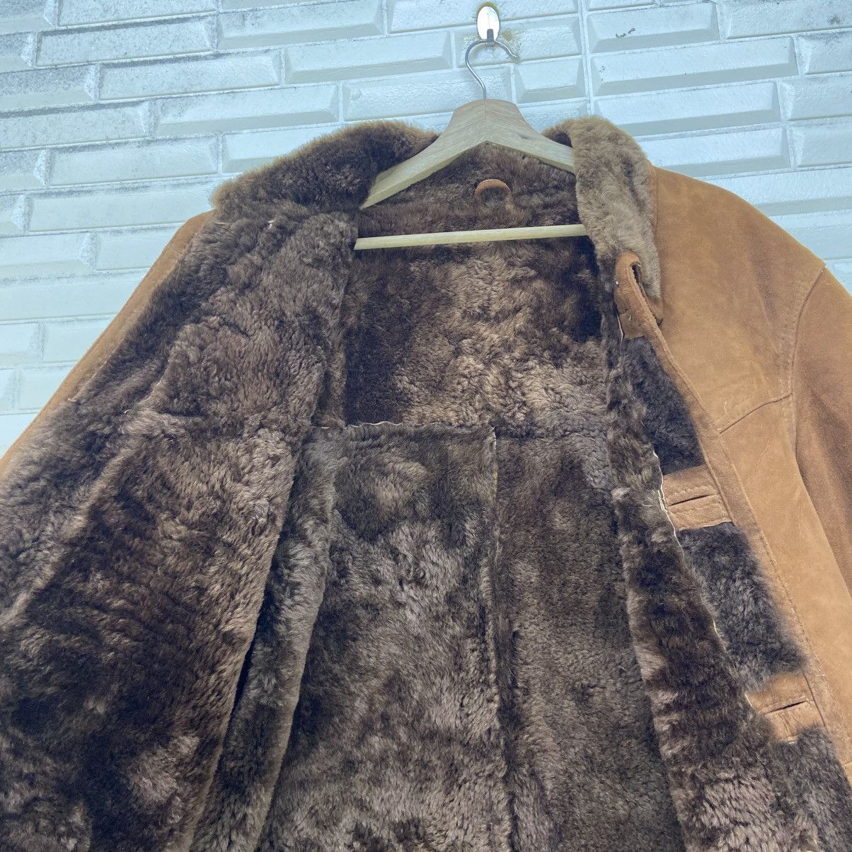 Genuine Leather Vintage Roberto Massini Too Shokai Sheepskin Sherling Coat Size US M / EU 48-50 / 2 - 13 Thumbnail