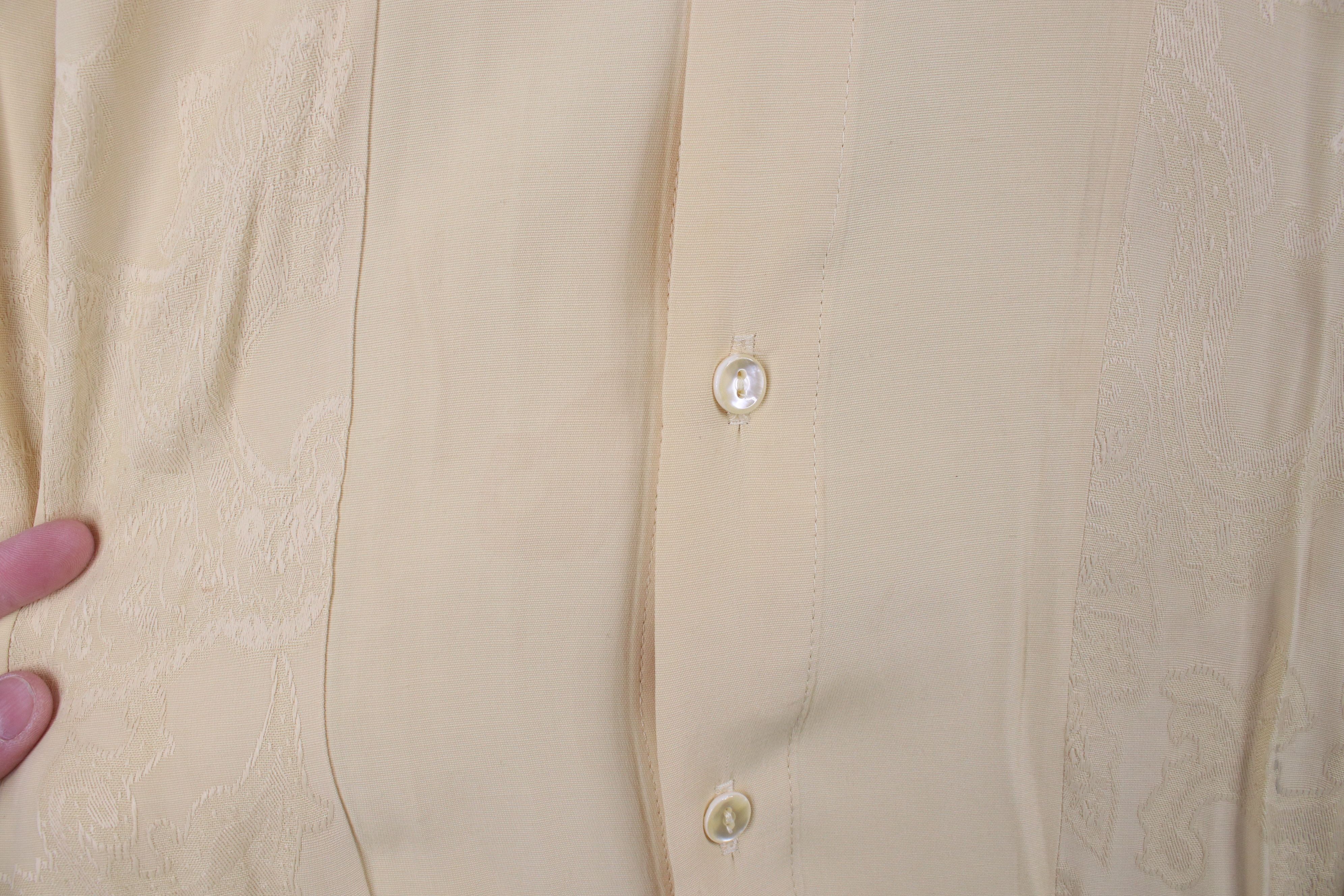 Vintage Vintage 90s Streetwear Jacquard Paisley Button Shirt USA Size US S / EU 44-46 / 1 - 4 Thumbnail