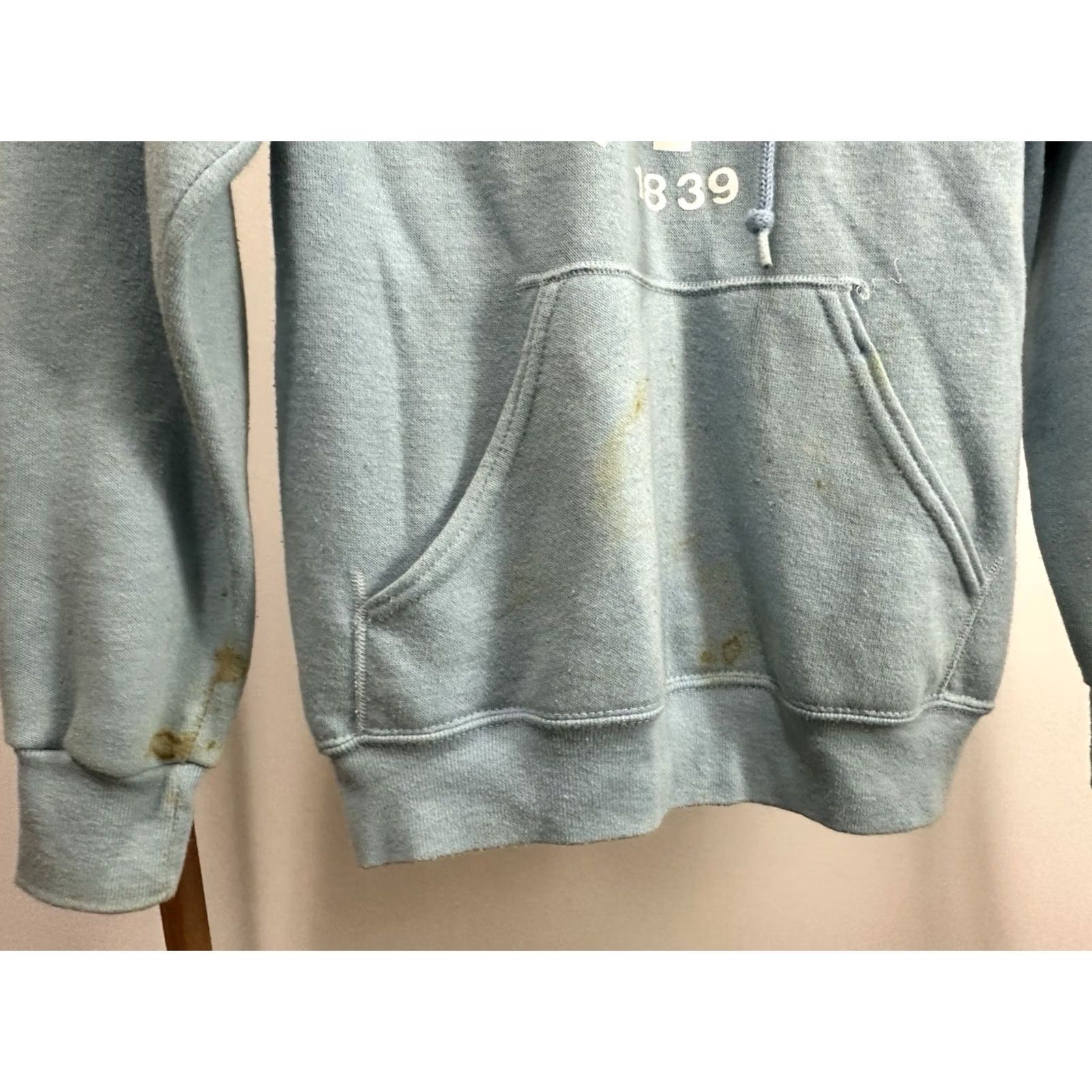 Vintage VTG 80s Longwood College VA Seminary Blue Hoodie Sweatshirt Size M Men Pullover Size US M / EU 48-50 / 2 - 5 Thumbnail