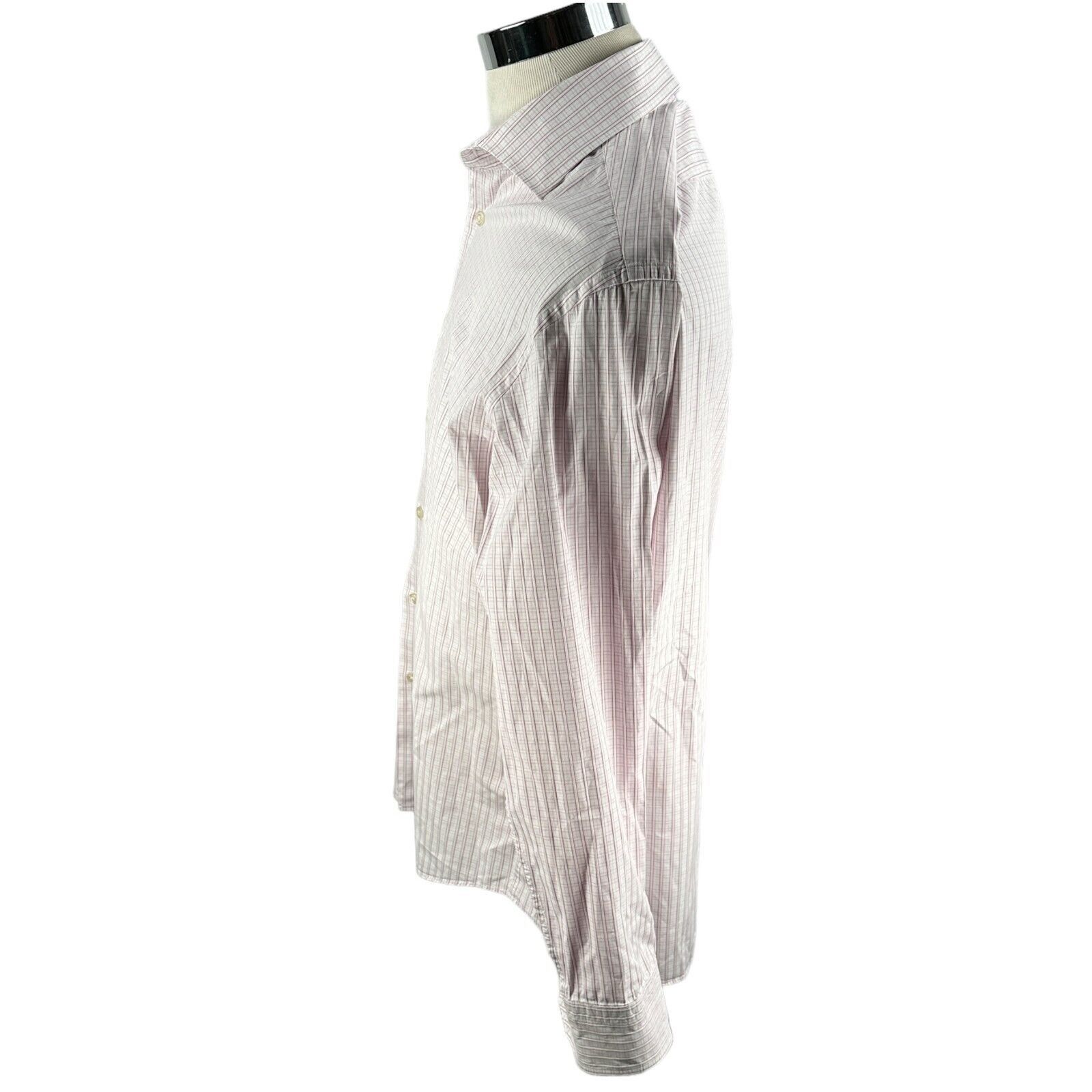 Hugo Boss Hugo Boss Gerald Dress Shirt 17.5 34/35 Pink White Button Up Size US XL / EU 56 / 4 - 5 Thumbnail