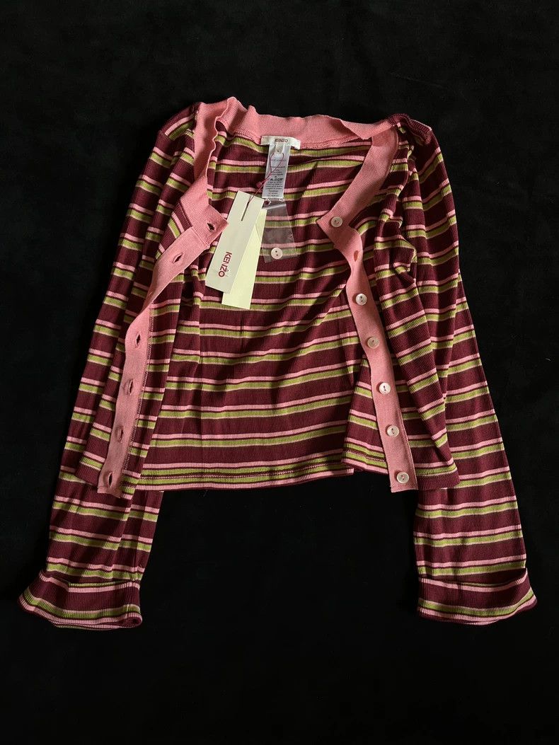 KENZO Knitted cardigan with legal stripes