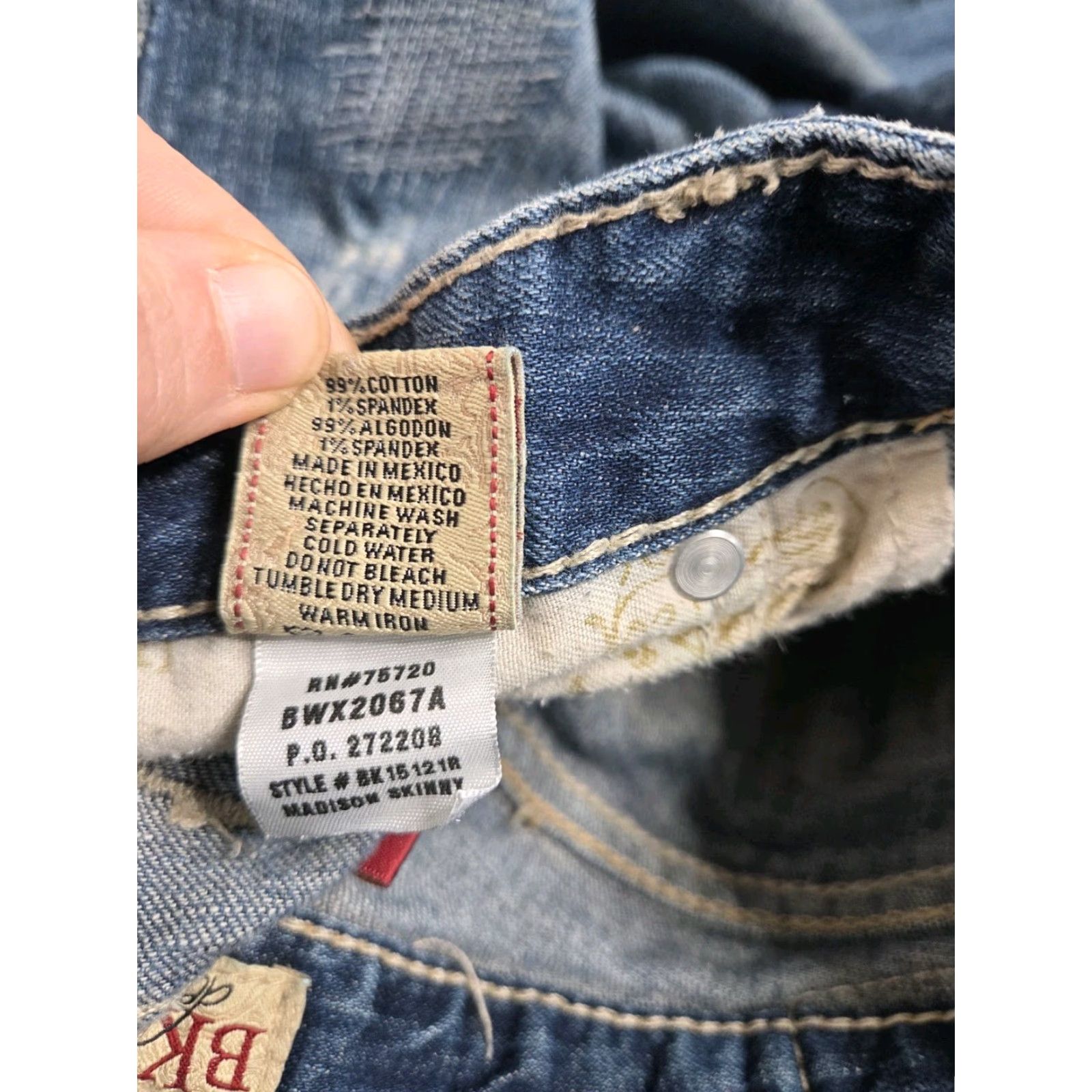 BKE BKE Jeans Women 29x31.5 Madison Skinny Boot Distressed Stretch Denim Low Rise Size 29" - 5 Thumbnail