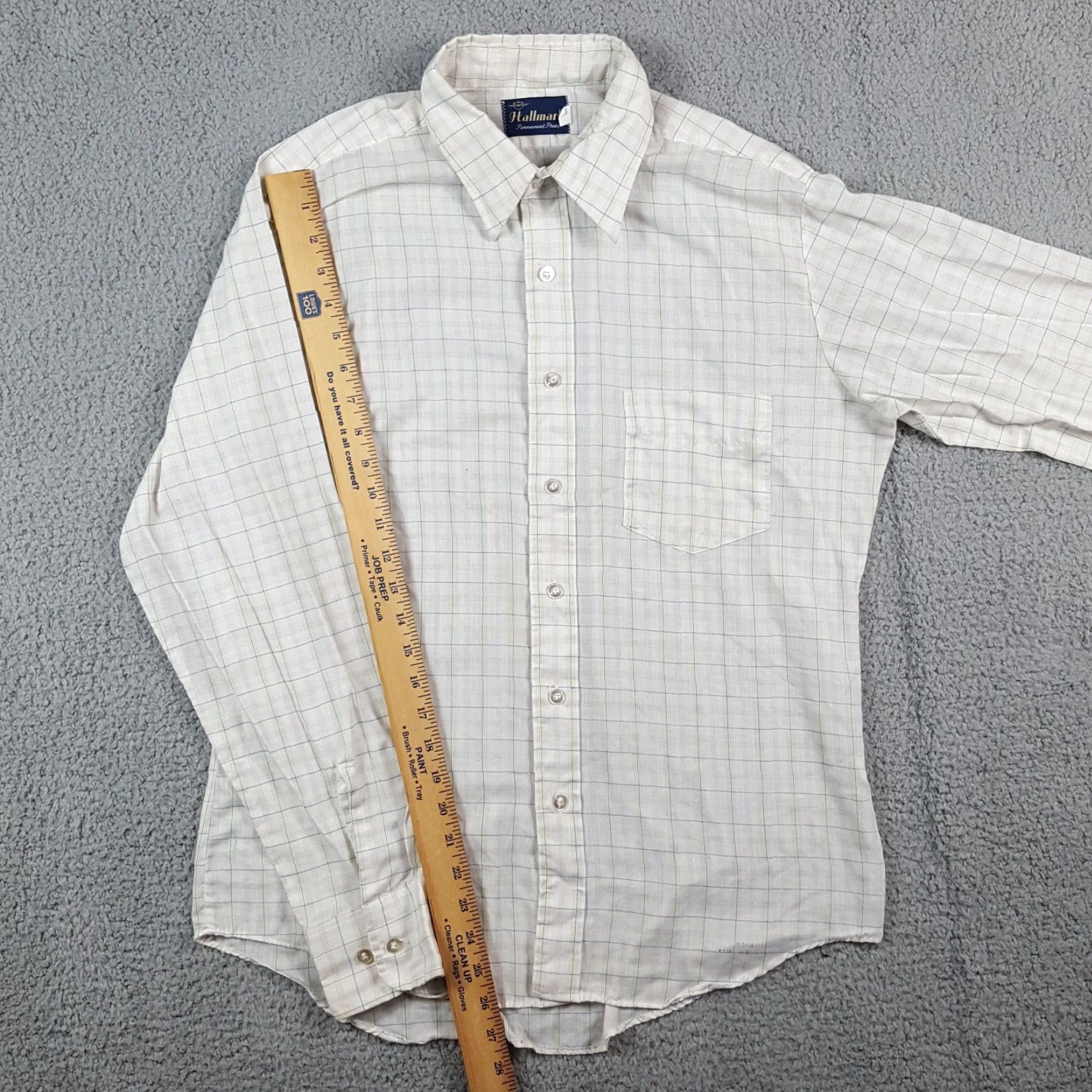 Vintage VINTAGE 80s Hallmark Checked Lightweight Button-Up Shirt Mens Medium White Collared Regular Fit Preppy Retro Size US M / EU 48-50 / 2 - 8 Thumbnail