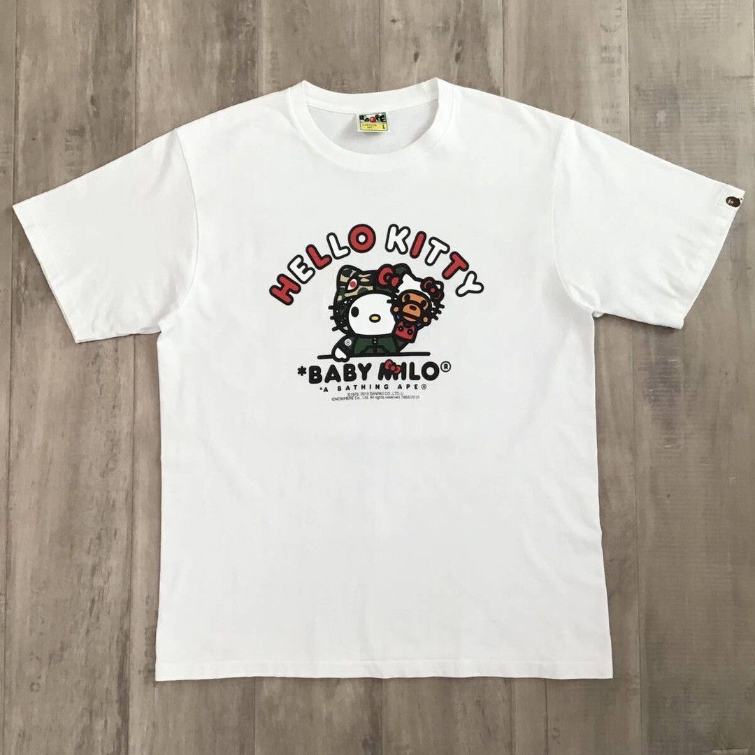 BAPE × HELLO KITTY milo shark hoodie T-shirt a bathing ape