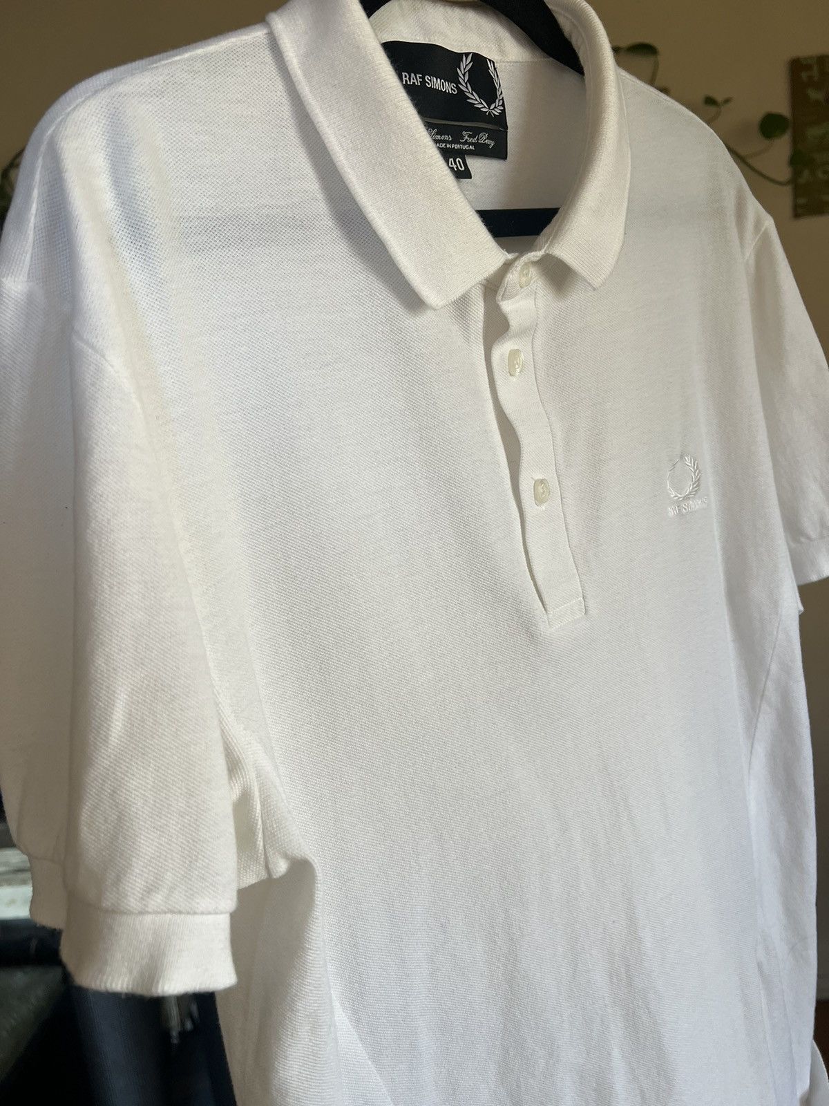 Fred Perry × Raf Simons Raf Simons + Fred Perry White Polo Shirt