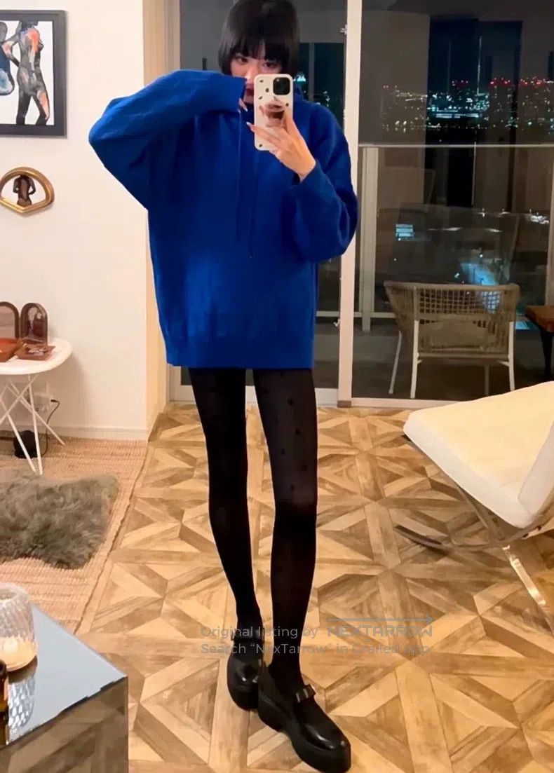Hermes Hermes Hooded Sweater - Pure Wool - Klein Blue Size XS / US 0-2 / IT 36-38 - 7 Thumbnail
