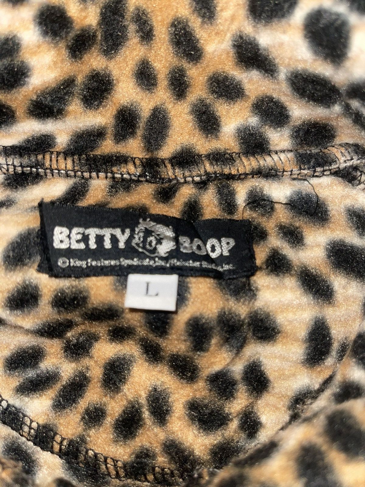 Cartoon Network Vintage 90s Betty Boop Leopard Fleece Jacket Size M / US 6-8 / IT 42-44 - 3 Thumbnail
