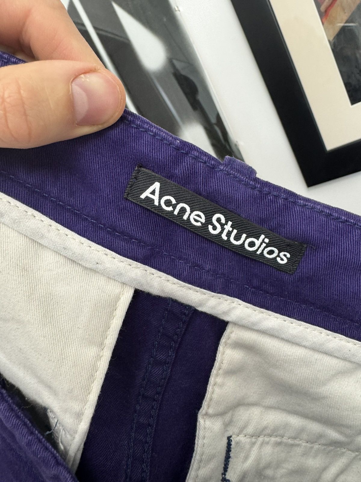 Acne Studios Acne Studios Jorts Shorts Luxury Mushrooms Purple Designer Size US 31 - 4 Thumbnail