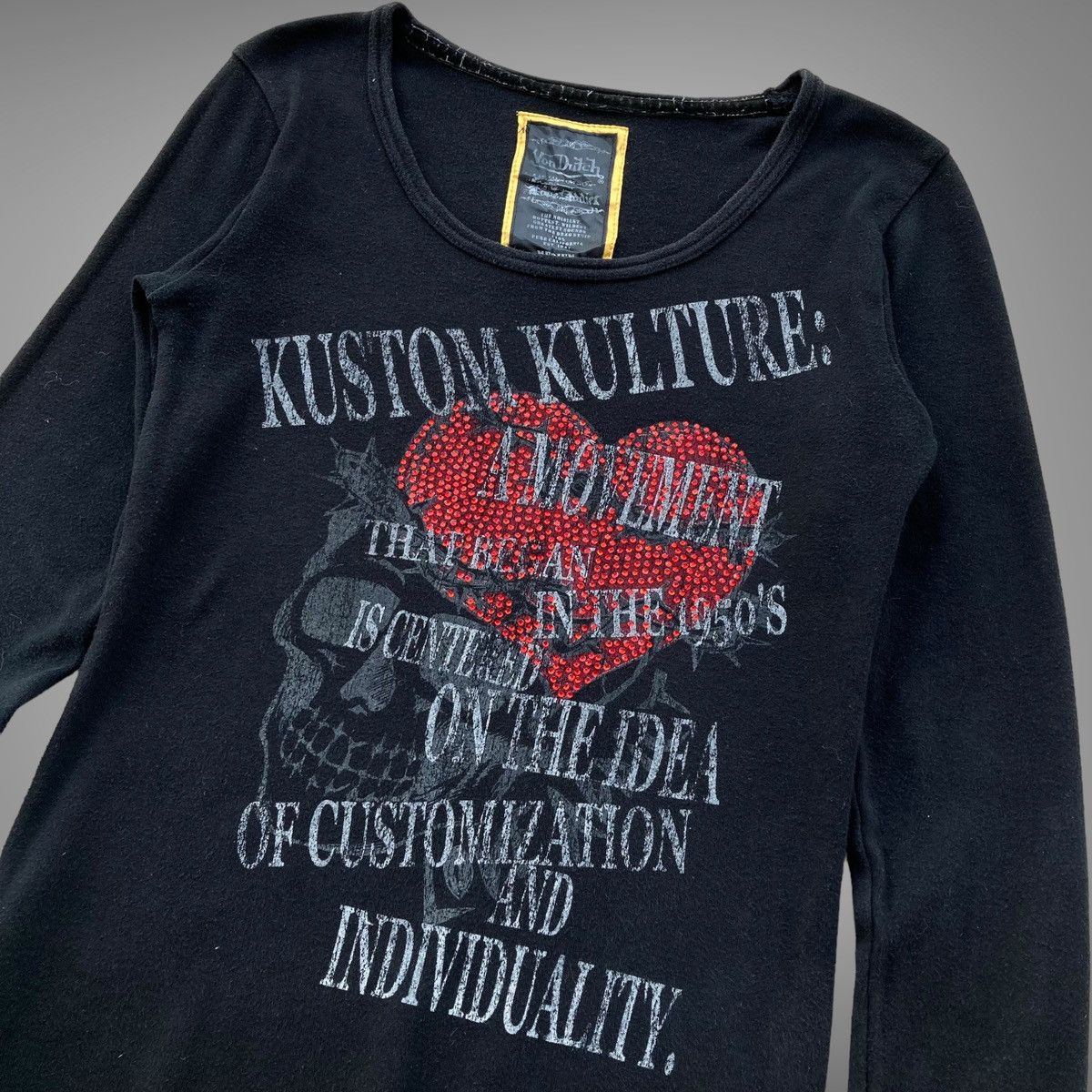 Von Dutch 💀LASTDROP💀 Y2K Von Dutch Skull Poem Longsleeve Size M / US 6-8 / IT 42-44 - 2 Thumbnail