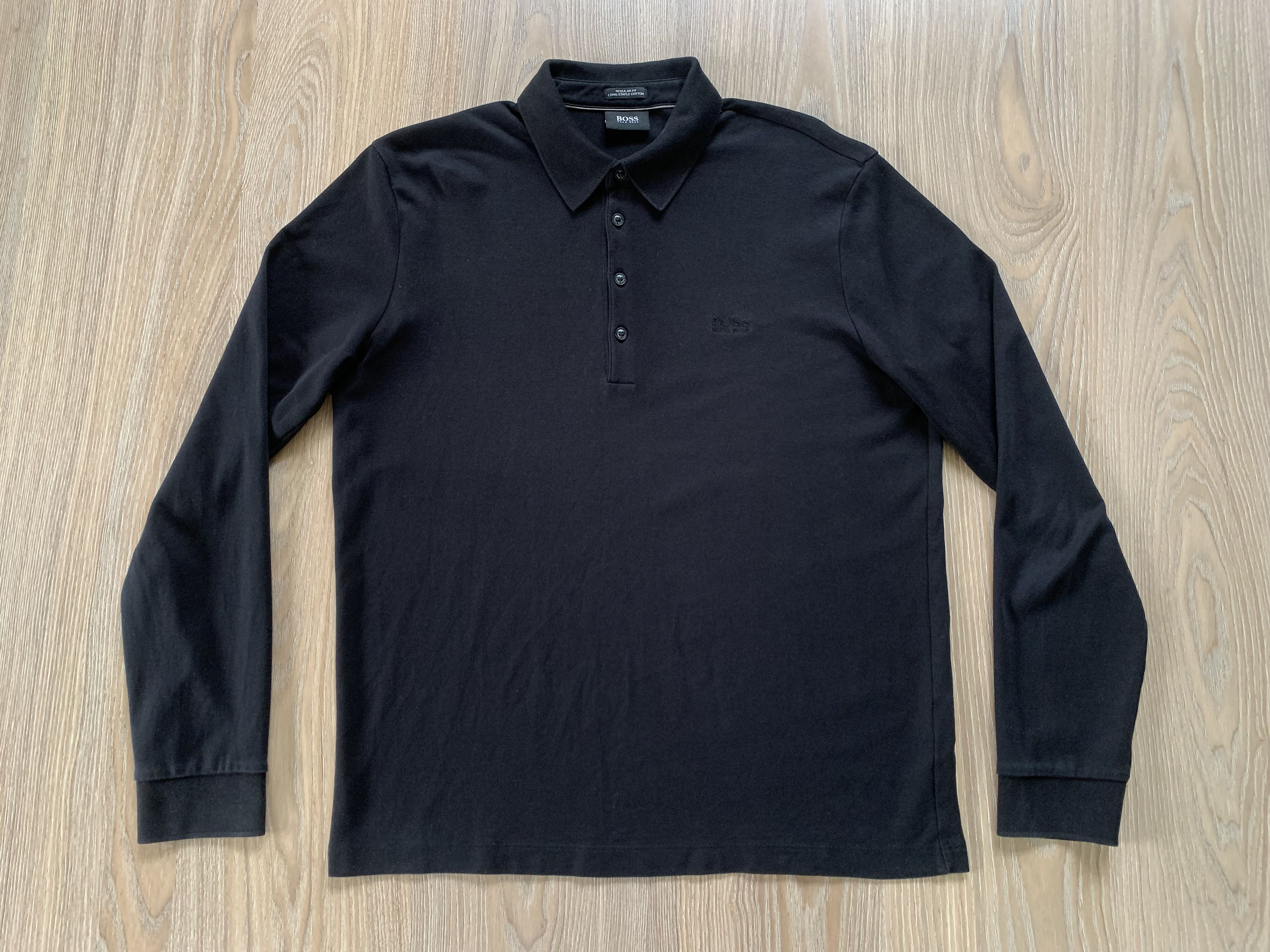 Hugo Boss Hugo Boss Long Staple Cotton Men's Long-Sleeved Polo Shirt Size US L / EU 52-54 / 3 - 2 Thumbnail