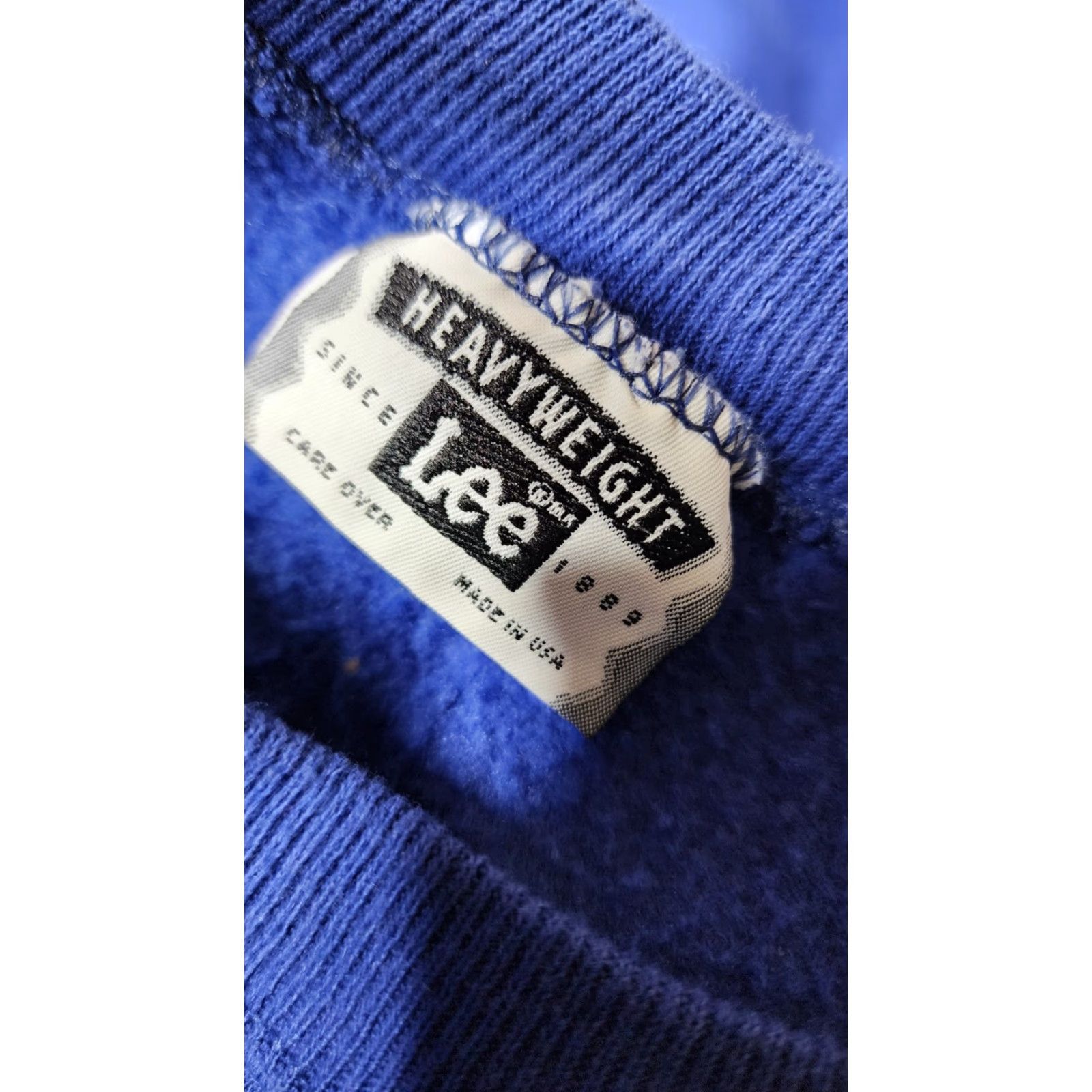 Lee VINTAGE Lee Mens 2XL Sweatshirt Bloodhounds Softball School Logo Fleece Pullover Fall Winter Blue Size US XXL / EU 58 / 5 - 6 Thumbnail