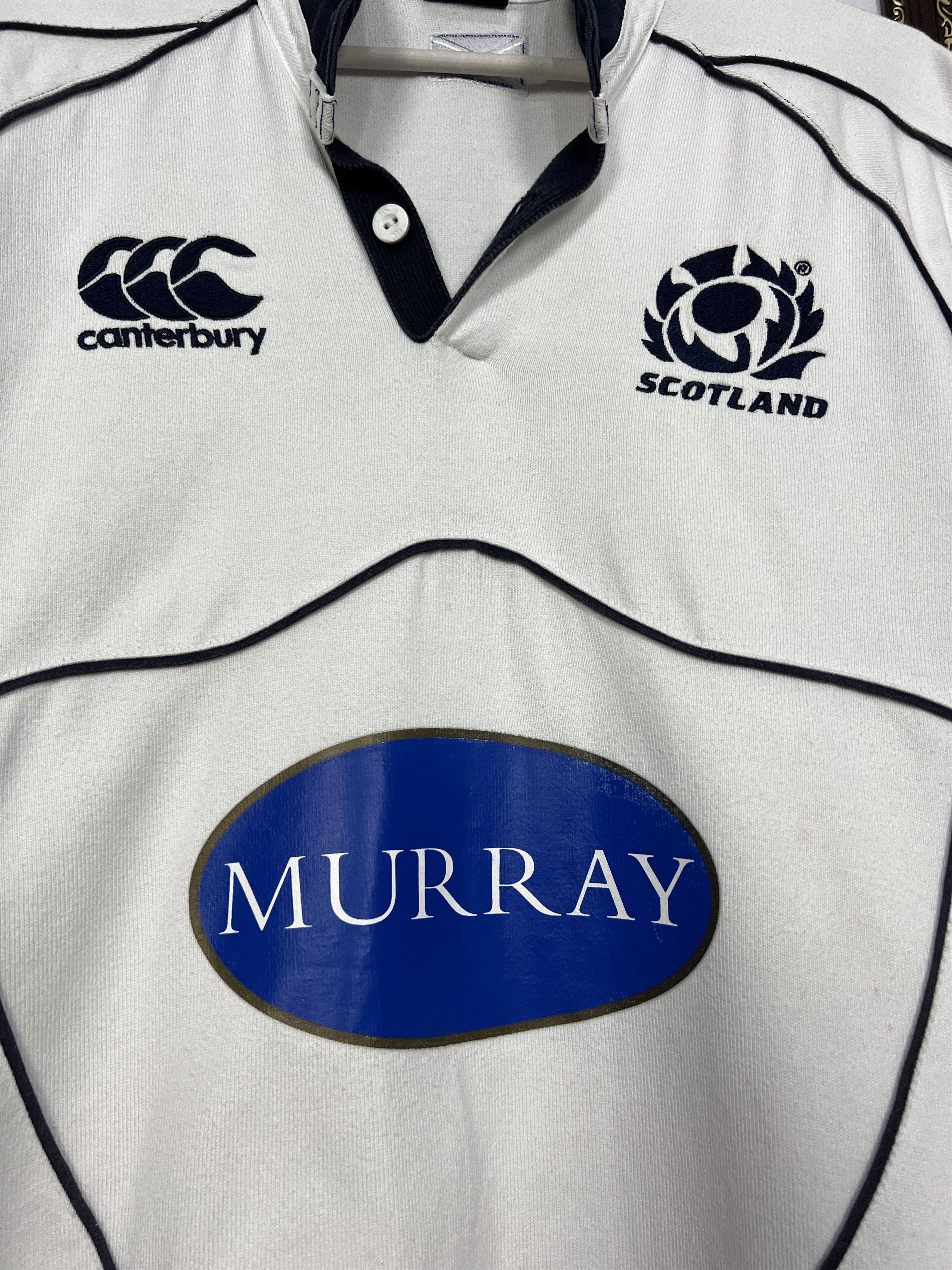 Vintage Vintage Canterbury Scotland Rugby Union Jersey Shirt Trikot Size US L / EU 52-54 / 3 - 3 Thumbnail