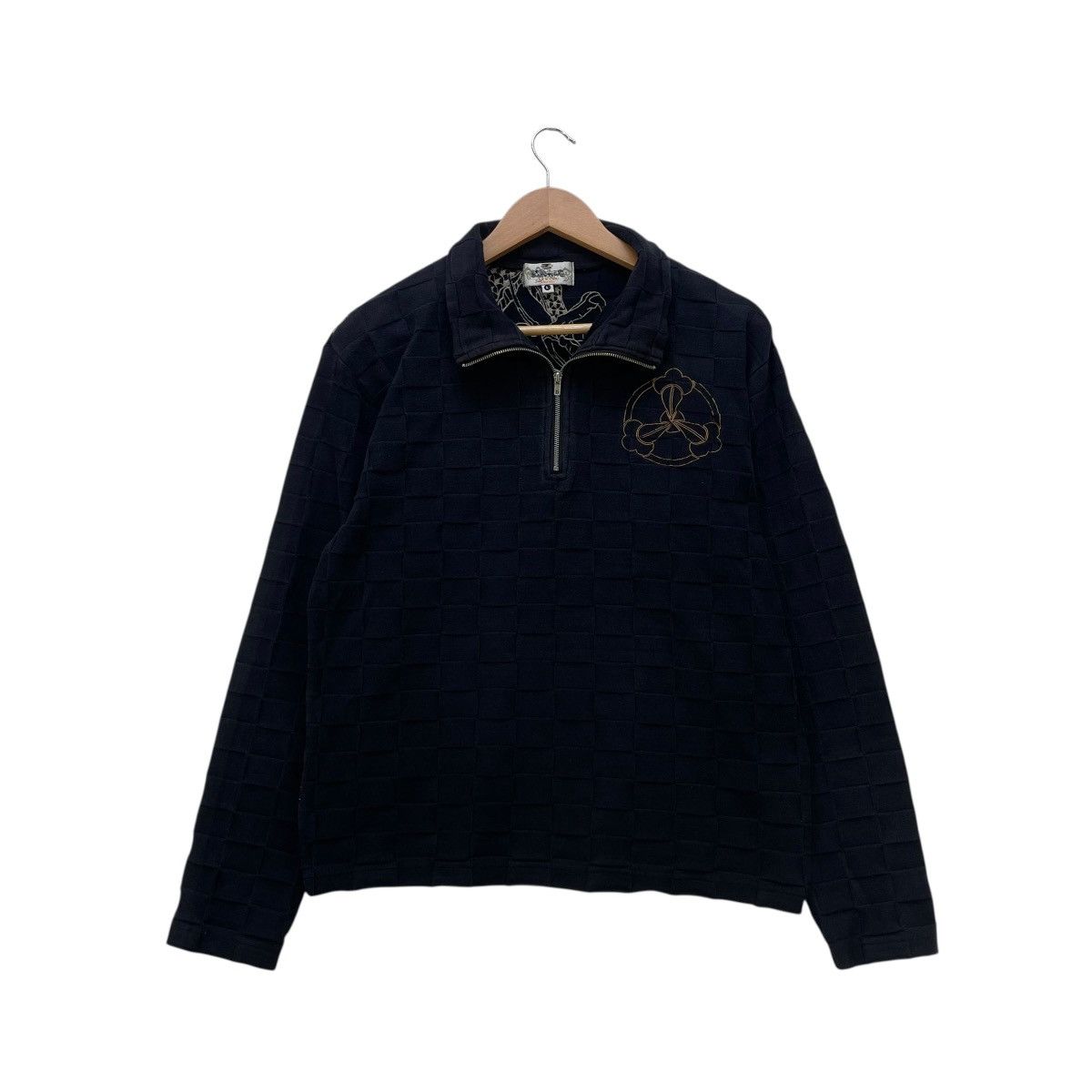 Toyo Enterprises 💥Vintage Karakuri Tamashi Plaid Checked Embroidery Dragon Size US L / EU 52-54 / 3 - 2 Thumbnail