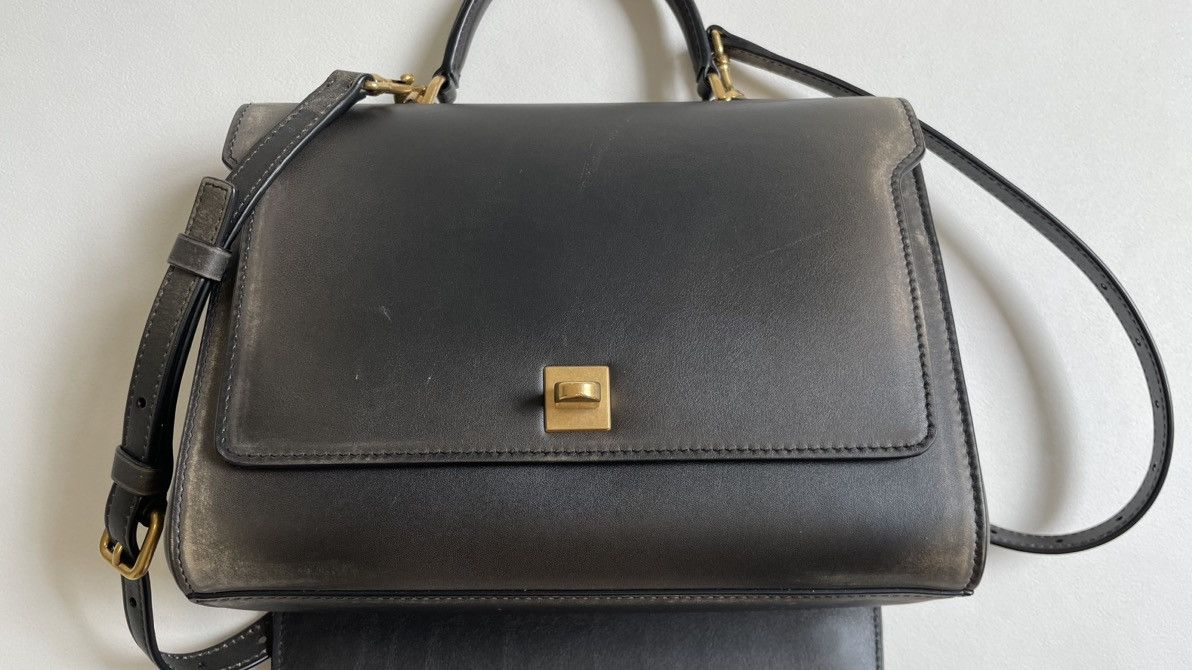 Balenciaga Olive Distressed Leather ‘Money’ Hand Bag Size ONE SIZE - 18 Thumbnail