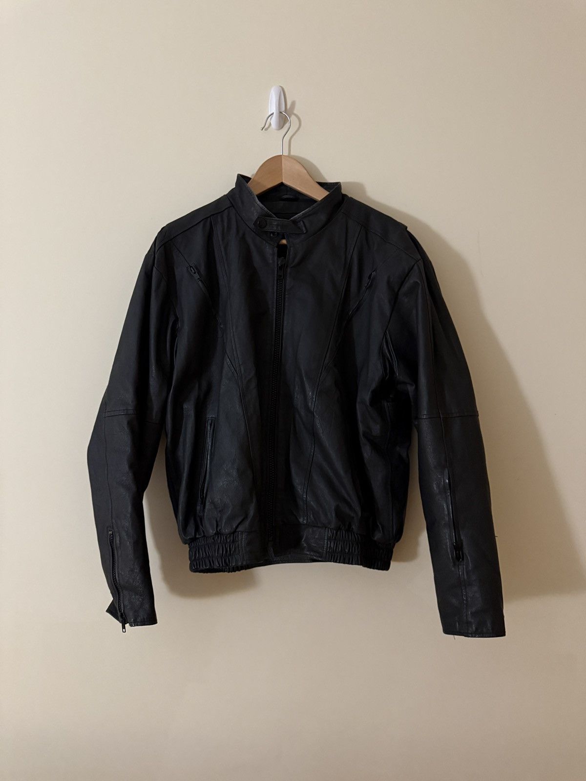 Vintage Vintage 3M Made in USA Leather Biker Jacket Size US S / EU 44-46 / 1 - 1 Thumbnail