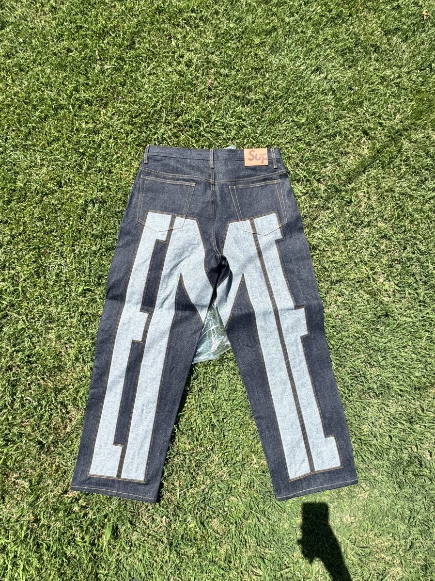 Supreme Supreme Inset Spell out Baggy Jean Size US 32 / EU 48 - 2 Thumbnail