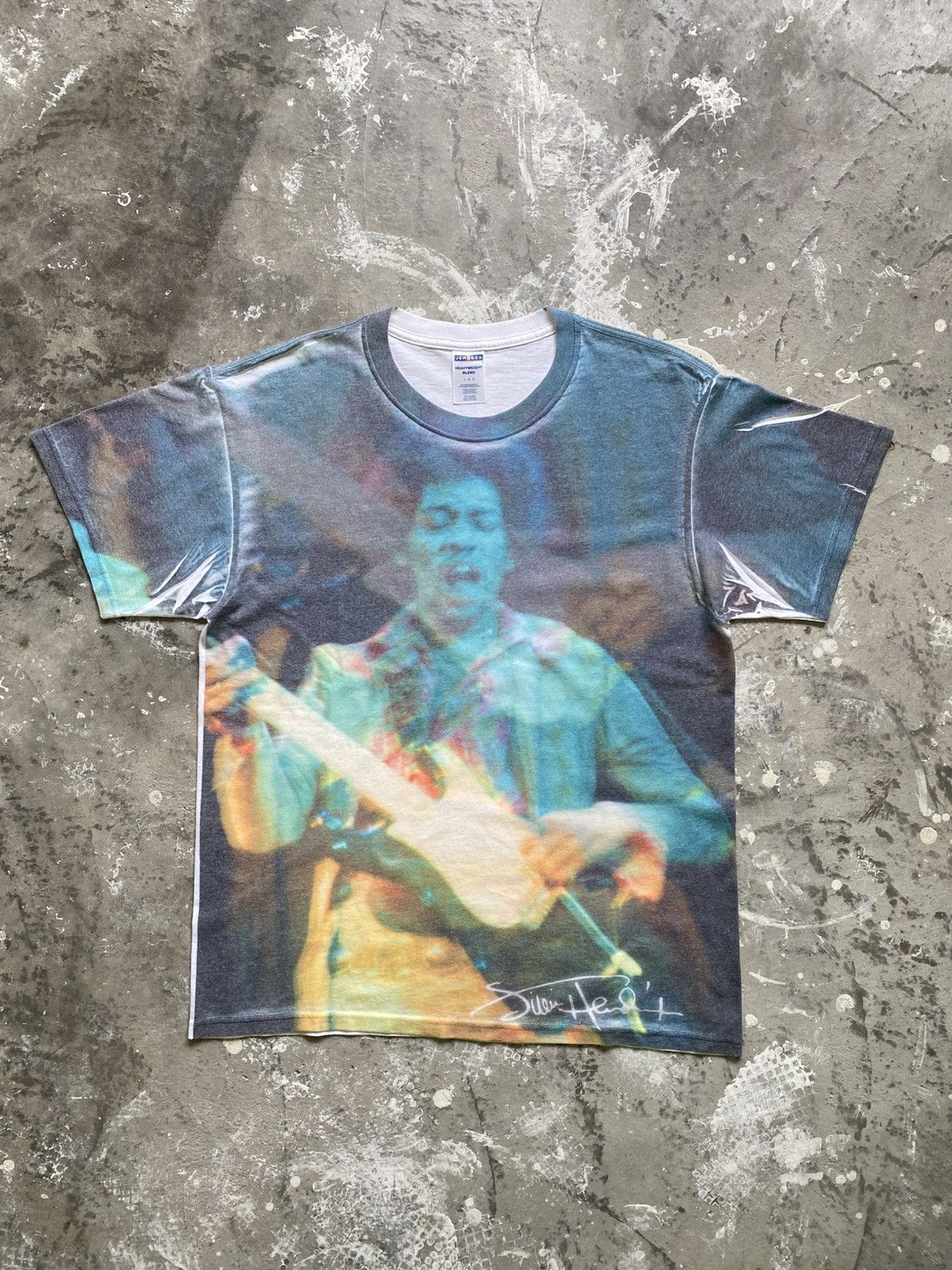 Jimi Hendrix × Vintage Vintage Jimi Hendrix All Over Print Shirt Size US L / EU 52-54 / 3 - 1 Thumbnail