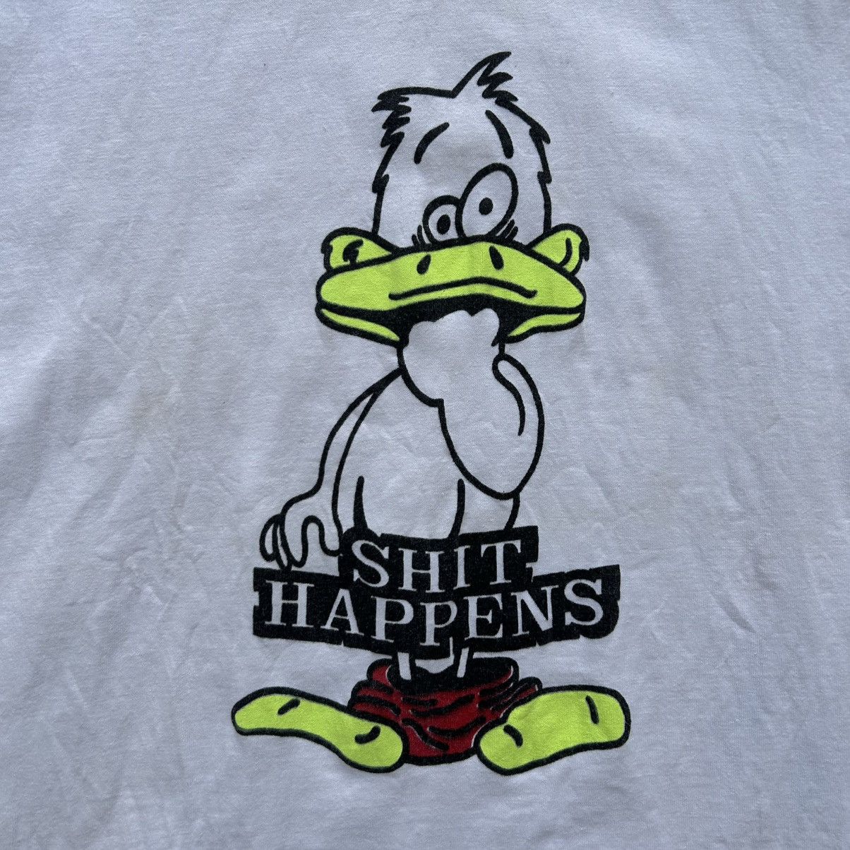 Band Tees Vintage Shit Happens Duck Shirt Made in USA Size XL Size US XL / EU 56 / 4 - 2 Thumbnail