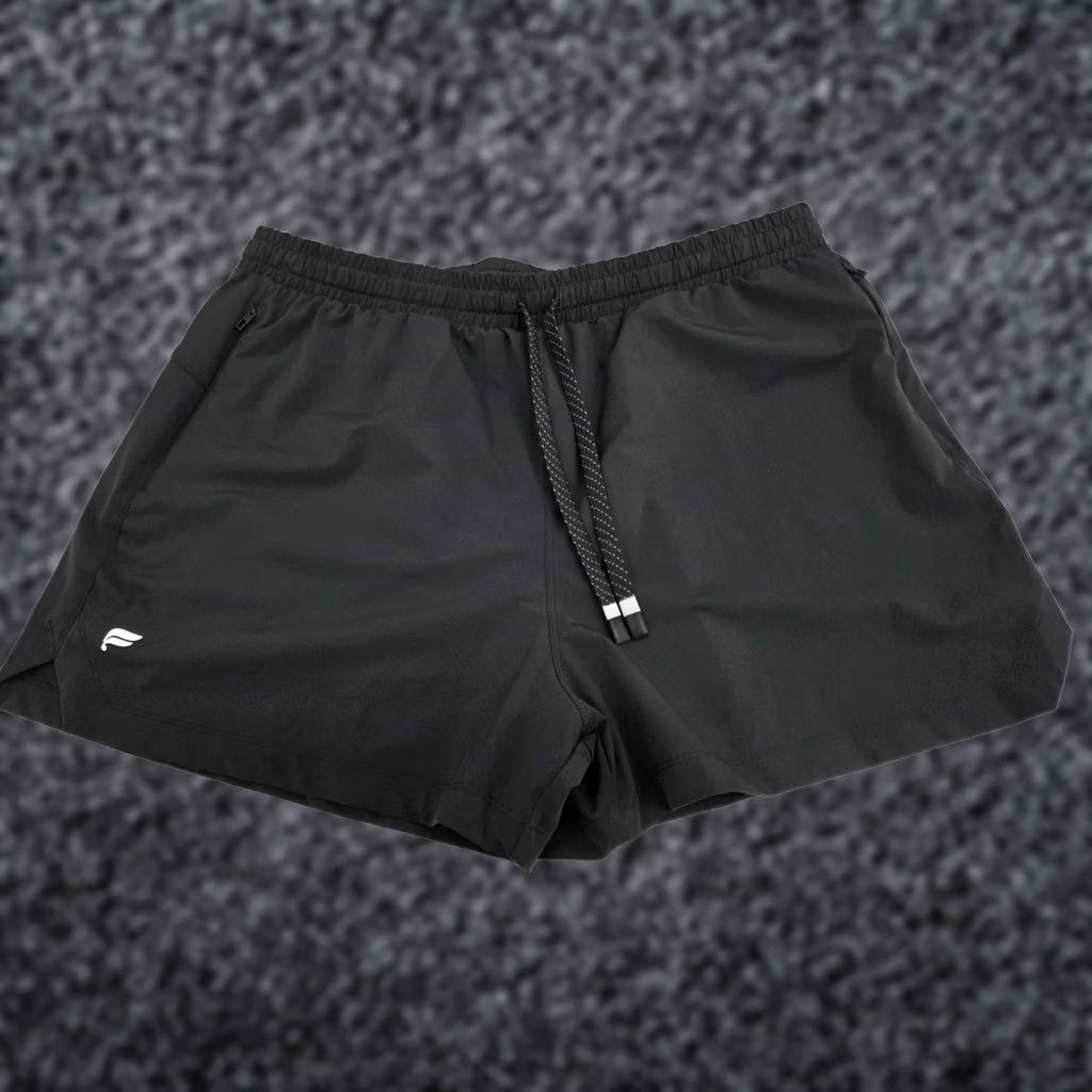 Fabletics Fabletics Mens Athletic Performance Black Shorts Drawstring Zip Pockets 33 L Black Moisture Wicking Athletic Shorts Mens FG Size US 33 - 1 Thumbnail